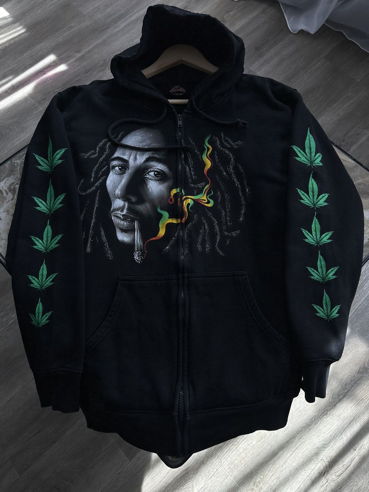 Bob Marley × Vintage 🫧Bob Marley Zip Hoodie Size US L / EU 52-54 / 3 - 9 Thumbnail