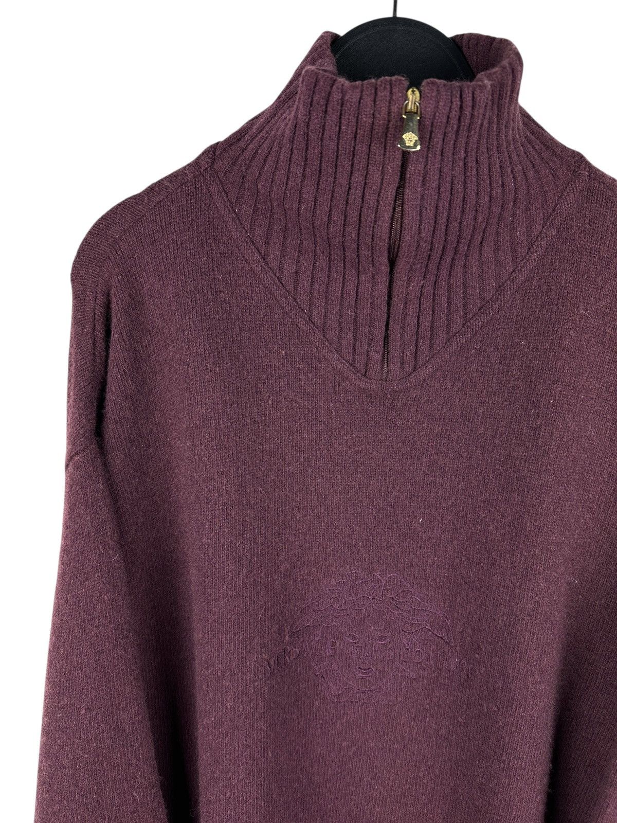Versace Jeans Couture Vintage Versace Jeans Couture Wool Knit Pullover High Neck Size US XL / EU 56 / 4 - 2 Thumbnail