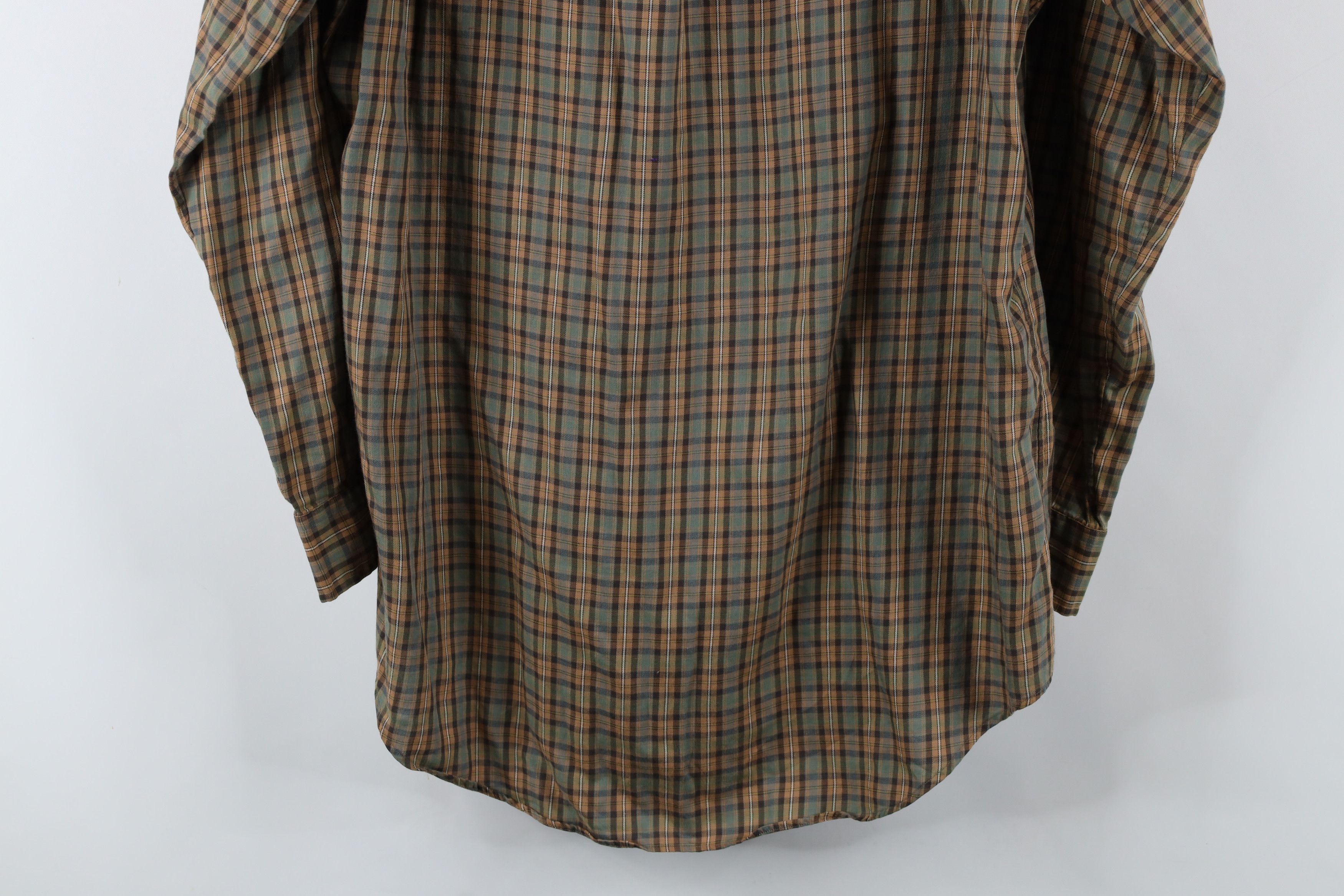 Ralph Lauren × Vintage Vintage 90s Ralph Lauren Yarmouth Shirt Earth Tone Plaid Size US M / EU 48-50 / 2 - 10 Thumbnail