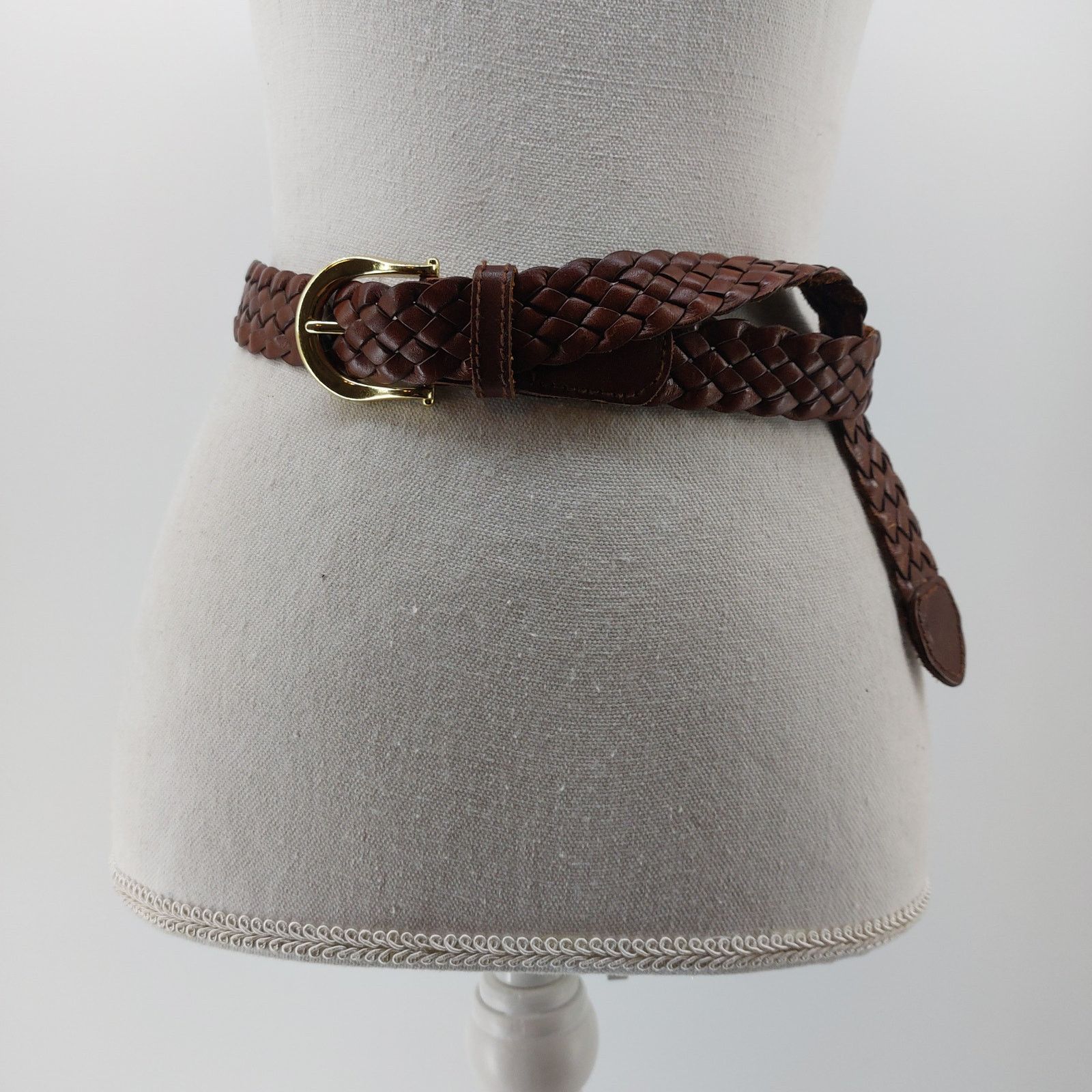 Other NY & CO Women's Brown Braided Belt Gold Buckle Large Size ONE SIZE - 1 Thumbnail