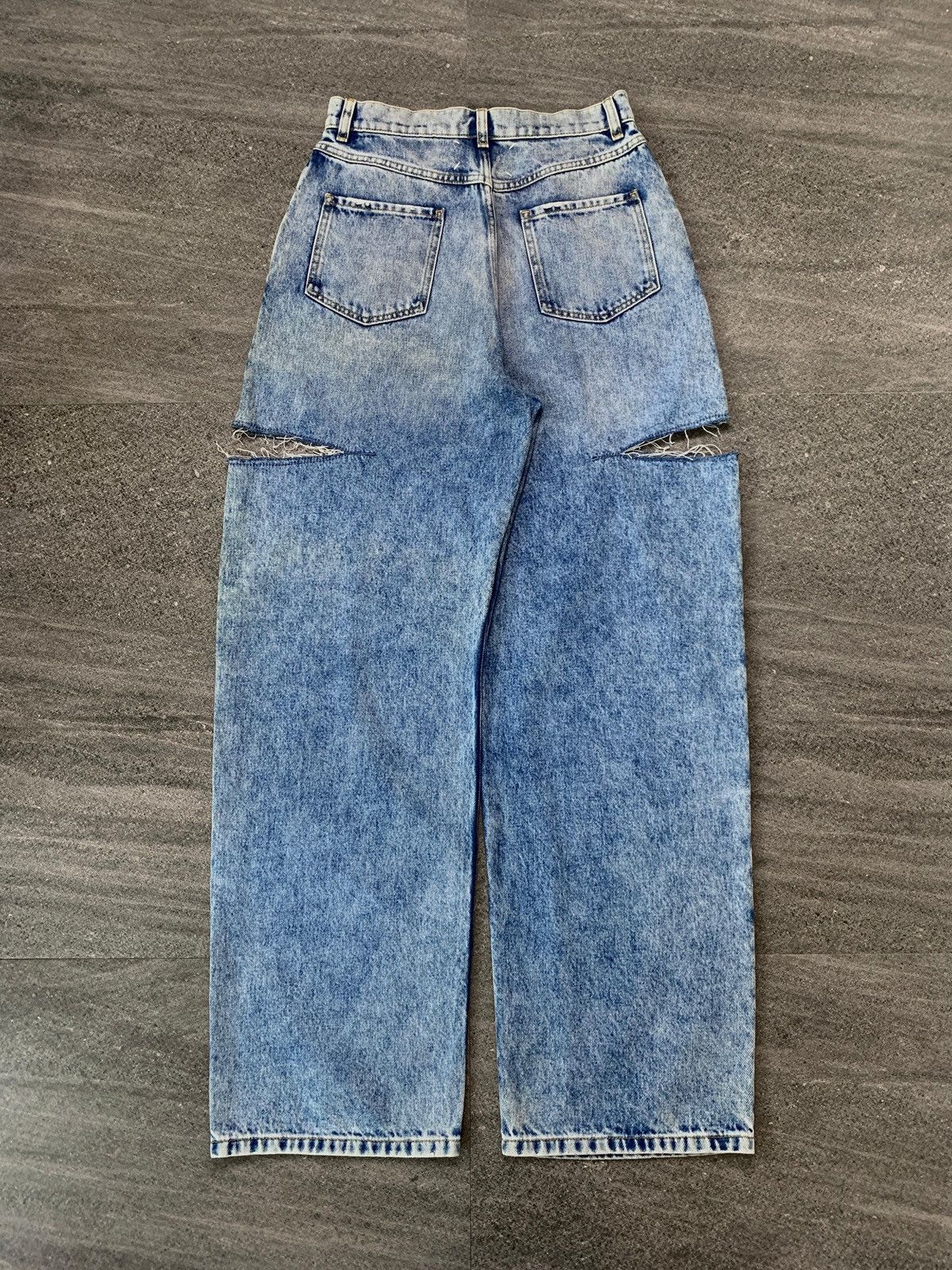Maison Margiela FREE TAX! Line 1 Slash Cut Baggy Denim Jeans Size US 29 - 6 Thumbnail