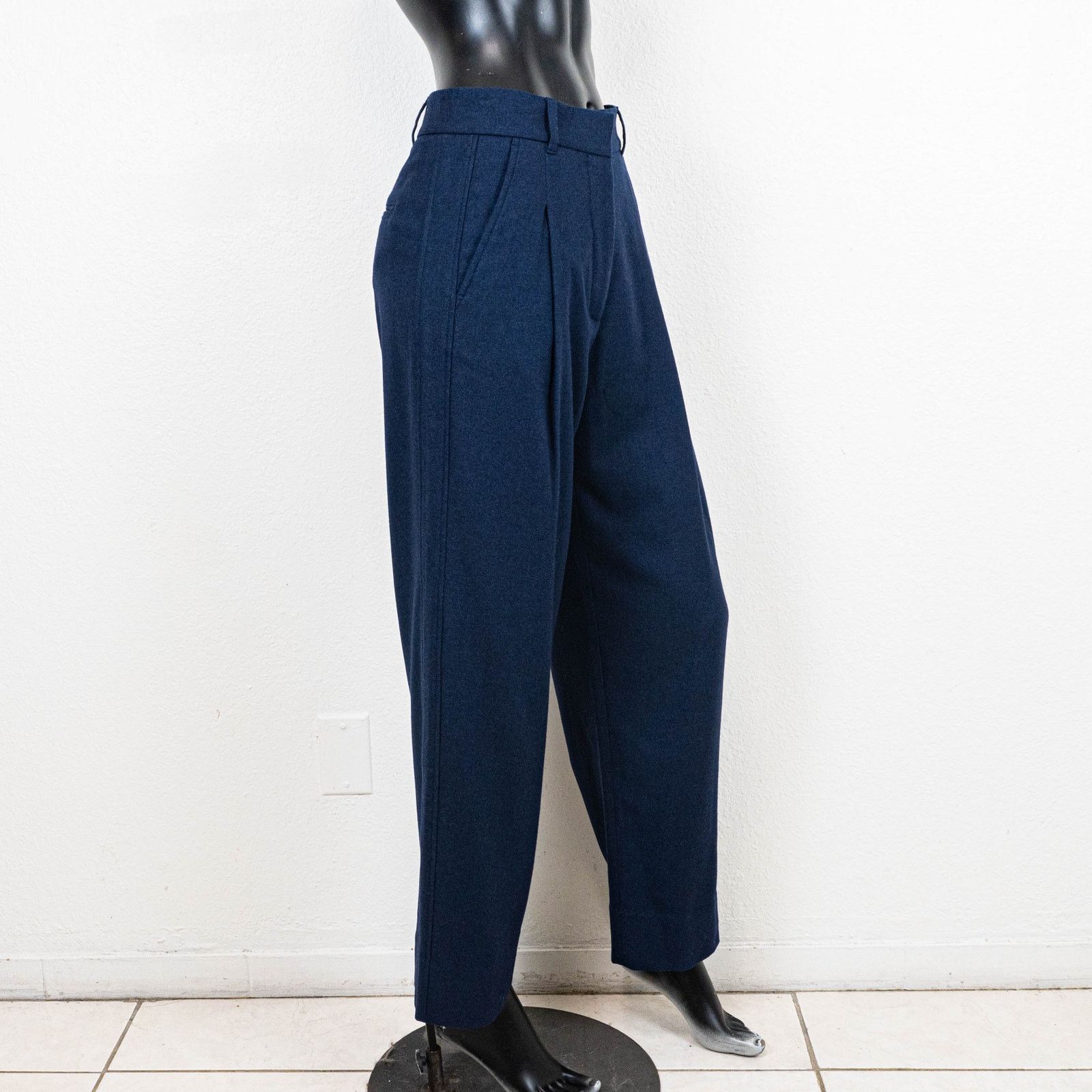 ME+EM ME+EM Pleat Front Pant Italian wool Deep indigo blue 6UK 2US Size 26" / US 2 / IT 38 - 4 Thumbnail