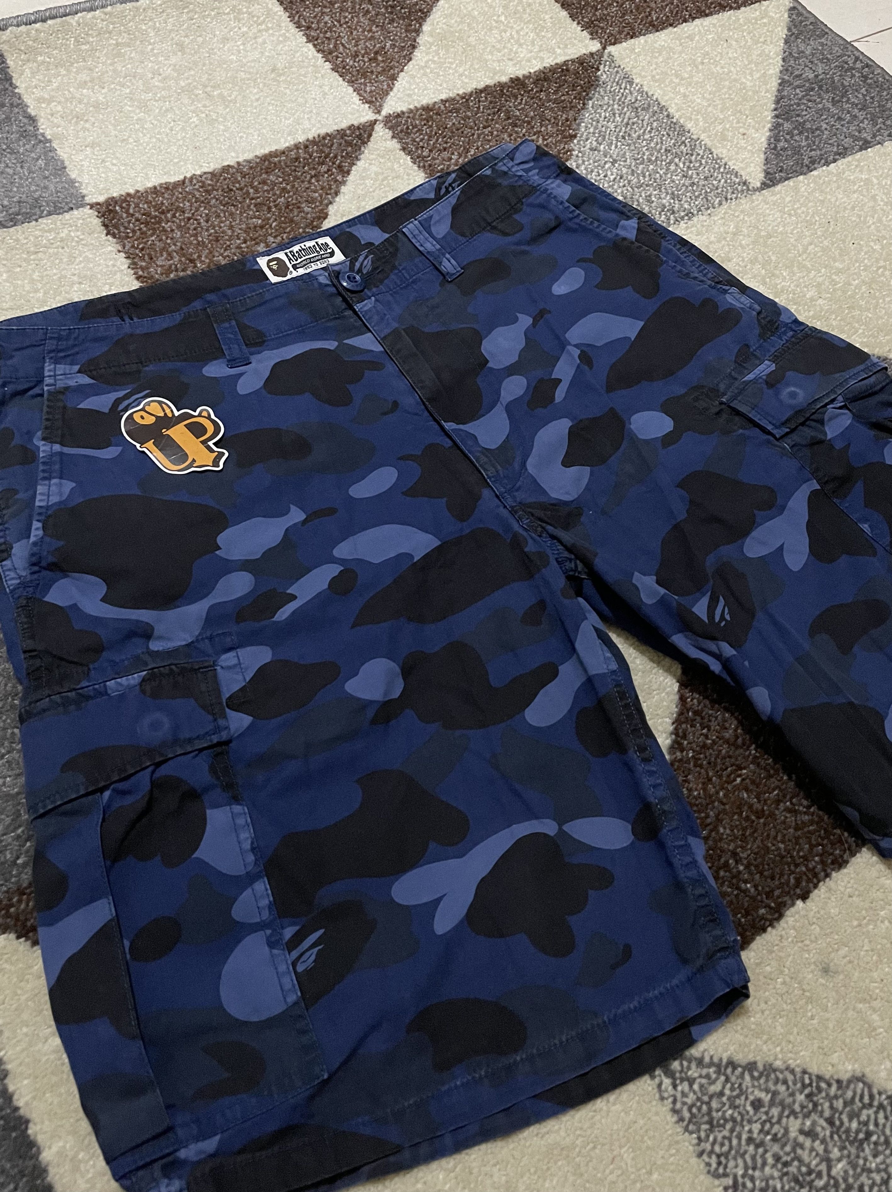 Bape Bape Blue Camo Cargo Short Size US 35 - 2 Thumbnail