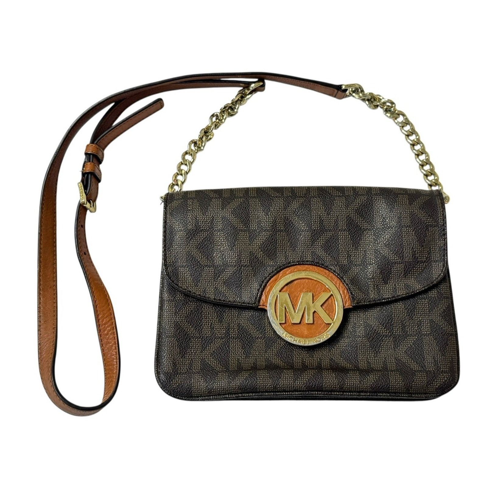 Michael Kors MICHAEL KORS Fulton Flap Gusset Crossbody Bag Purse RARE Size ONE SIZE - 3 Thumbnail