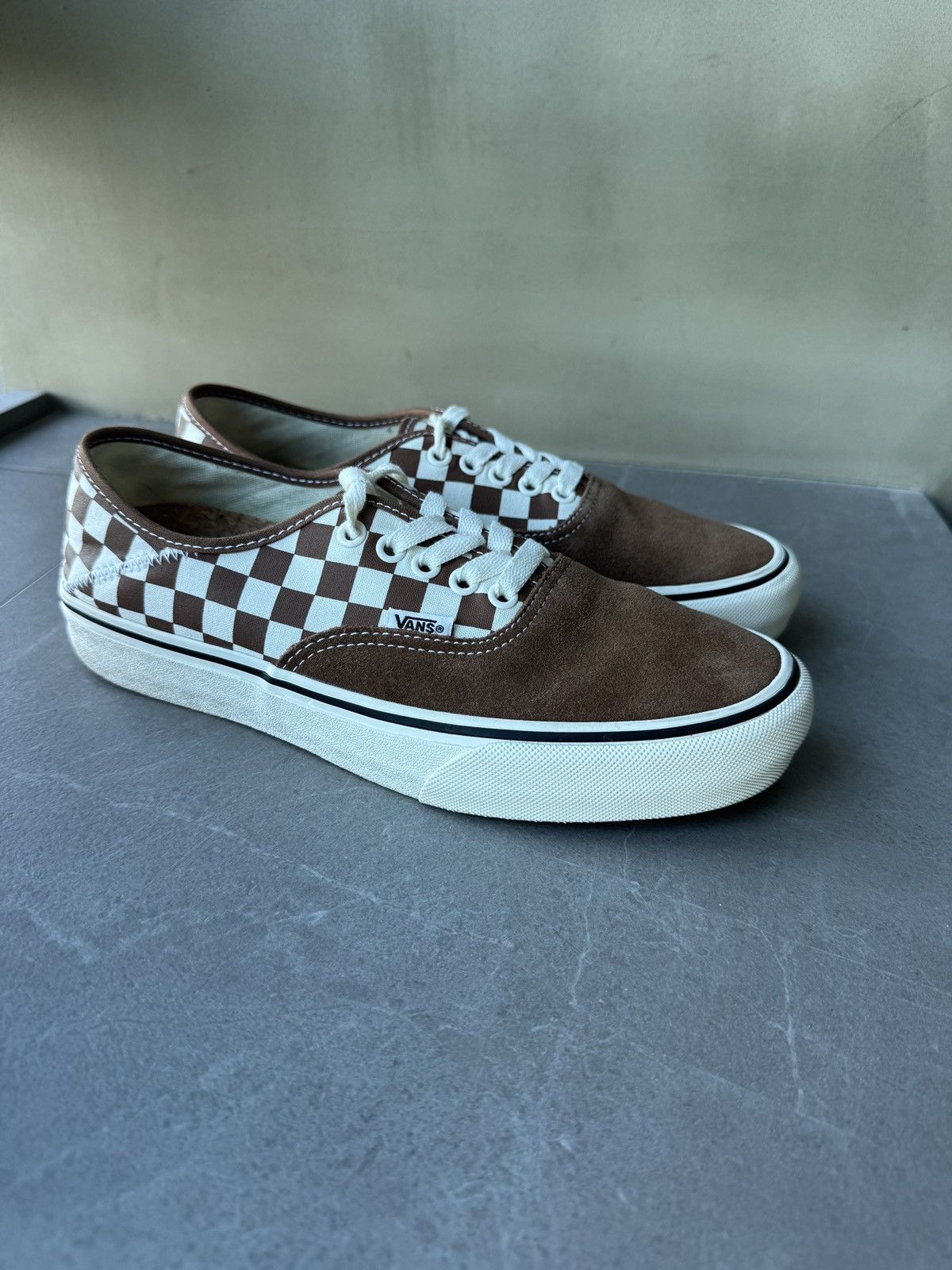 Vans Vans Authentic VR3 SF Brown Suede Checkboard Sneakers Rare Size US 8.5 / EU 41-42 - 10 Thumbnail