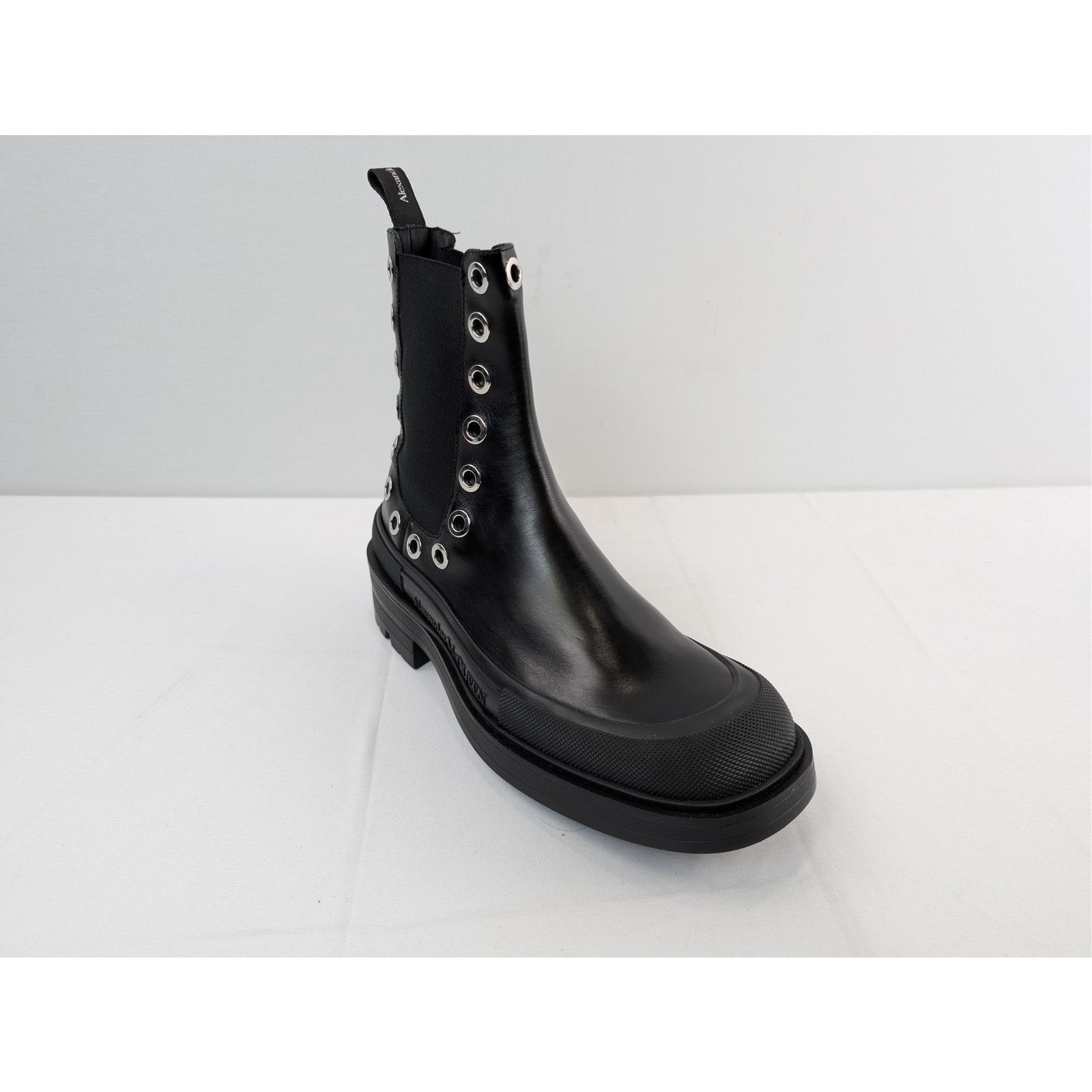 Alexander McQueen o1rshd1 Hardware Shoe Chelsea Boots in Black/Silver Size US 11 / EU 44 - 4 Thumbnail