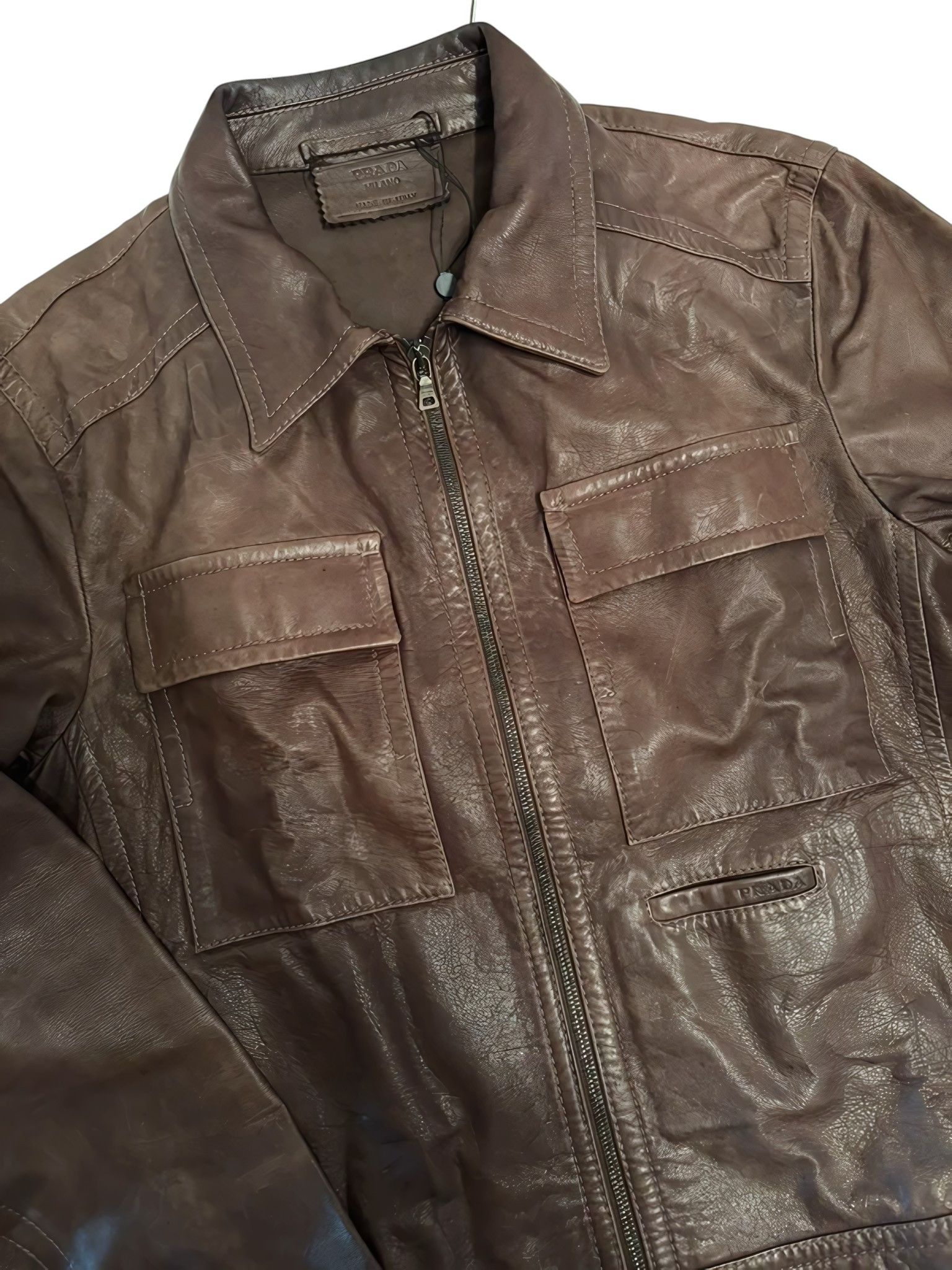 Prada F/W 2005 LEATHER JACKET Size US M / EU 48-50 / 2 - 5 Thumbnail