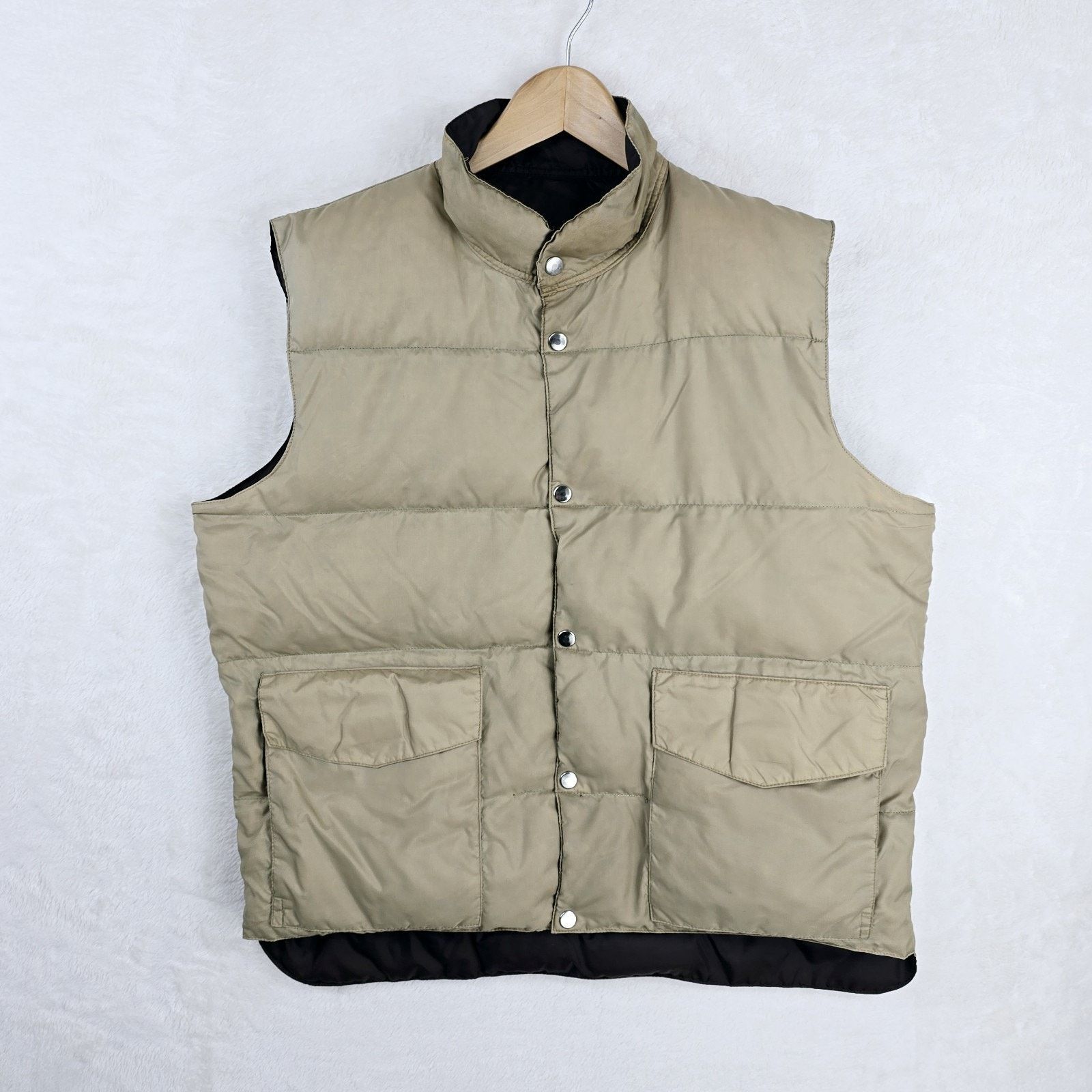 Other Vintage Spiegel Down Puffer Vest Reversible Brown Tan Snap L Size US L / EU 52-54 / 3 - 11 Thumbnail