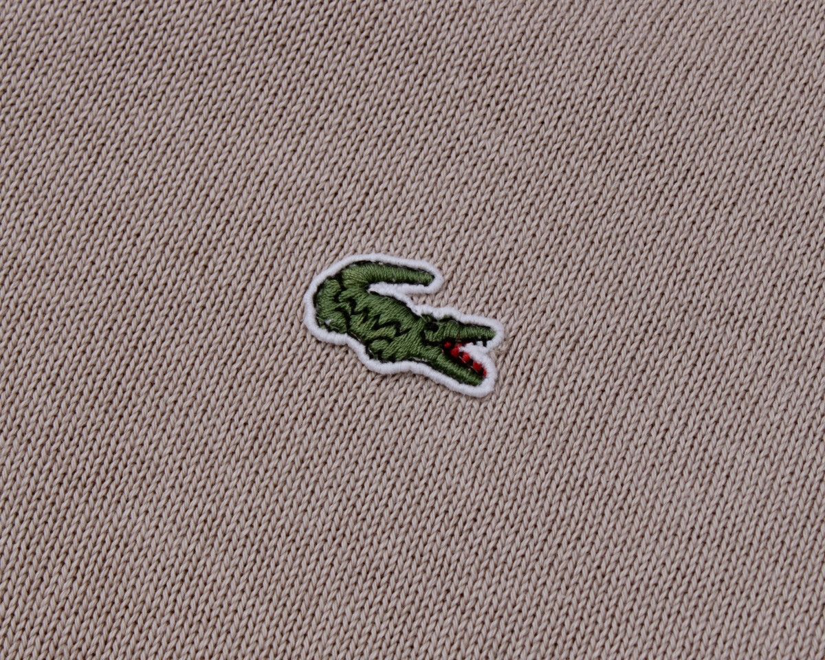Lacoste × Vintage LACOSTE Beige V-Neck Cotton Knitted Pullover Sweater Size 4 Size US L / EU 52-54 / 3 - 7 Thumbnail