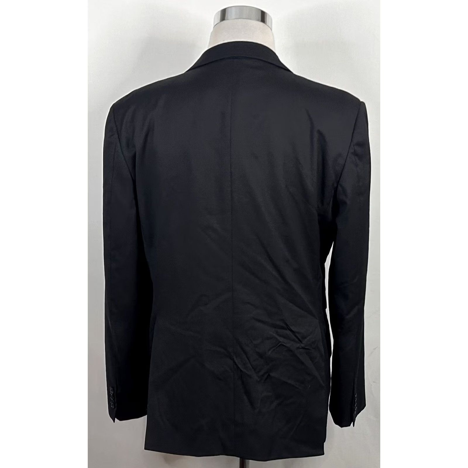 Joseph Abboud Joseph Abboud Sport Coat 42R Slim Fit Wool Black Plaid Peak Lapel Vented Reda Wool Size US XS / EU 42 / 0 - 7 Thumbnail
