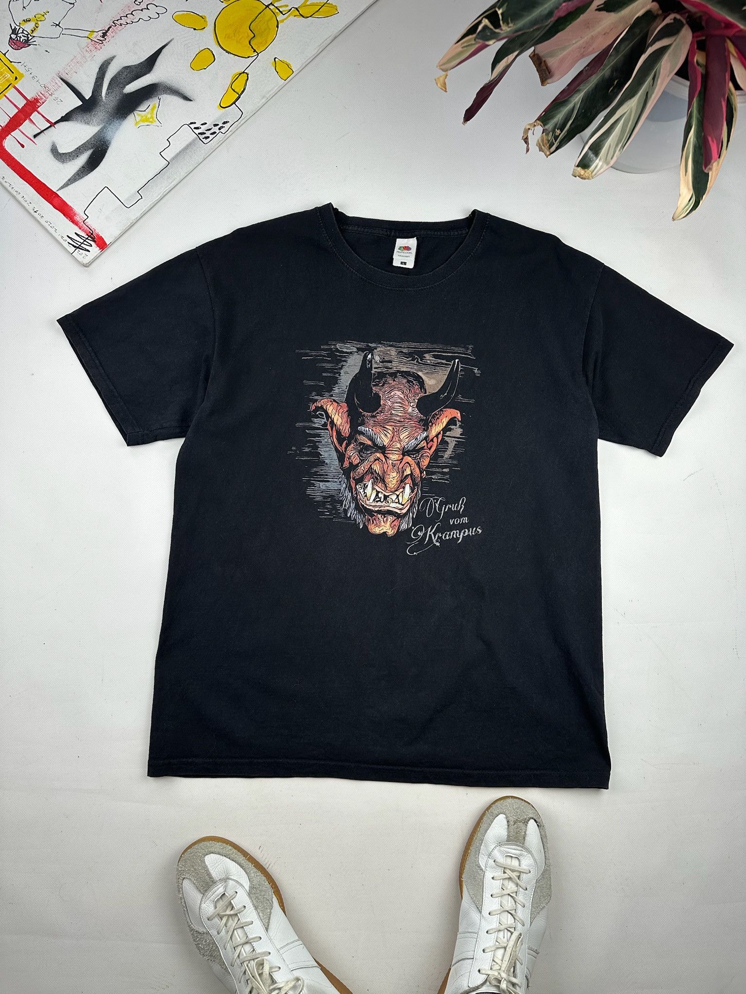 Band Tees VINTAGE Y2K DEVIL CREEPY HORROR FACE VAMPIRE OPIUM BAND ROCK Size US L / EU 52-54 / 3 - 1 Thumbnail