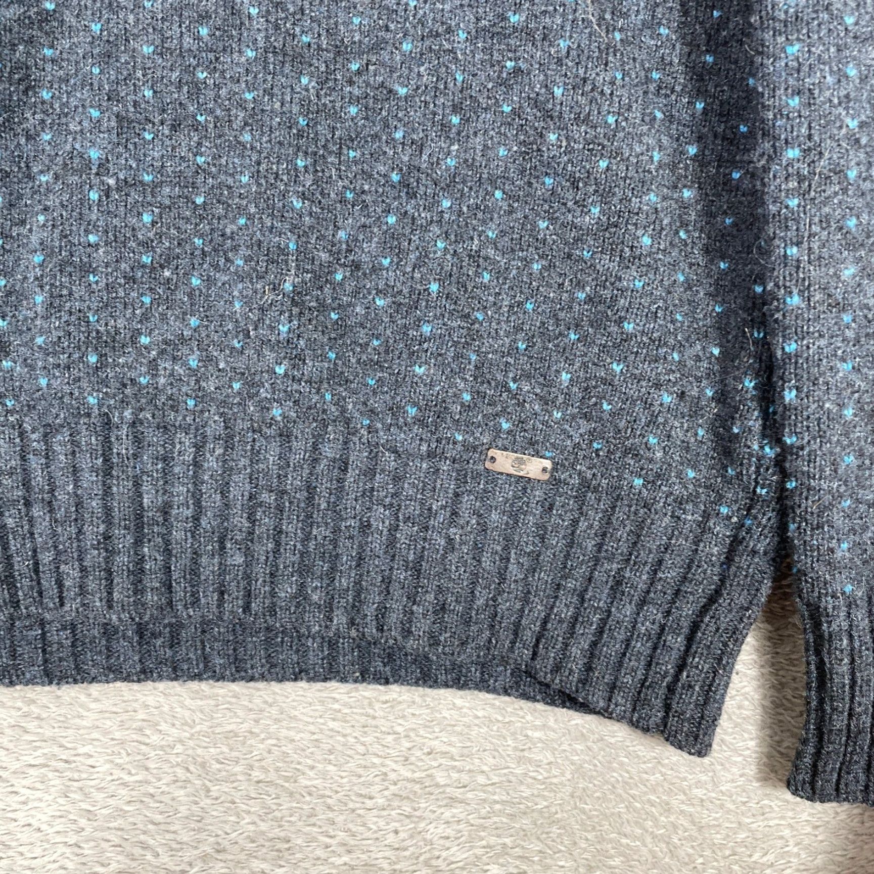 Timberland VINTAGE: No Timberland Sweater Mens Medium Gray Blue Fair Isle Lambswool Crewneck Size US M / EU 48-50 / 2 - 2 Thumbnail