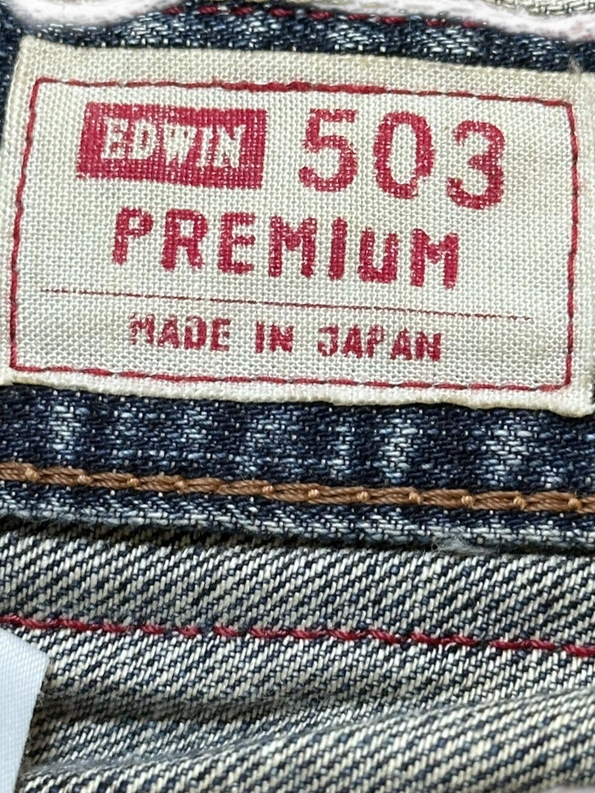 Edwin Vintage Edwin 503 Premium Mudwash Grunge Distressed Denim Size US 31 - 7 Thumbnail