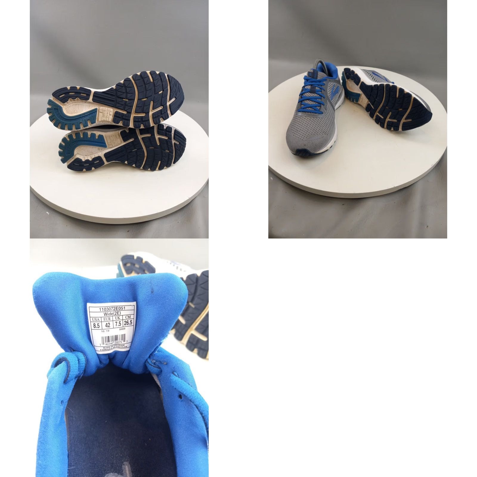 Brooks Brooks Adrenaline GTS 20 Women's Shoes Size 8.5 Gray/Blue Multicolor Sneaker Athletic Women Size US 9 / IT 39 - 8 Thumbnail