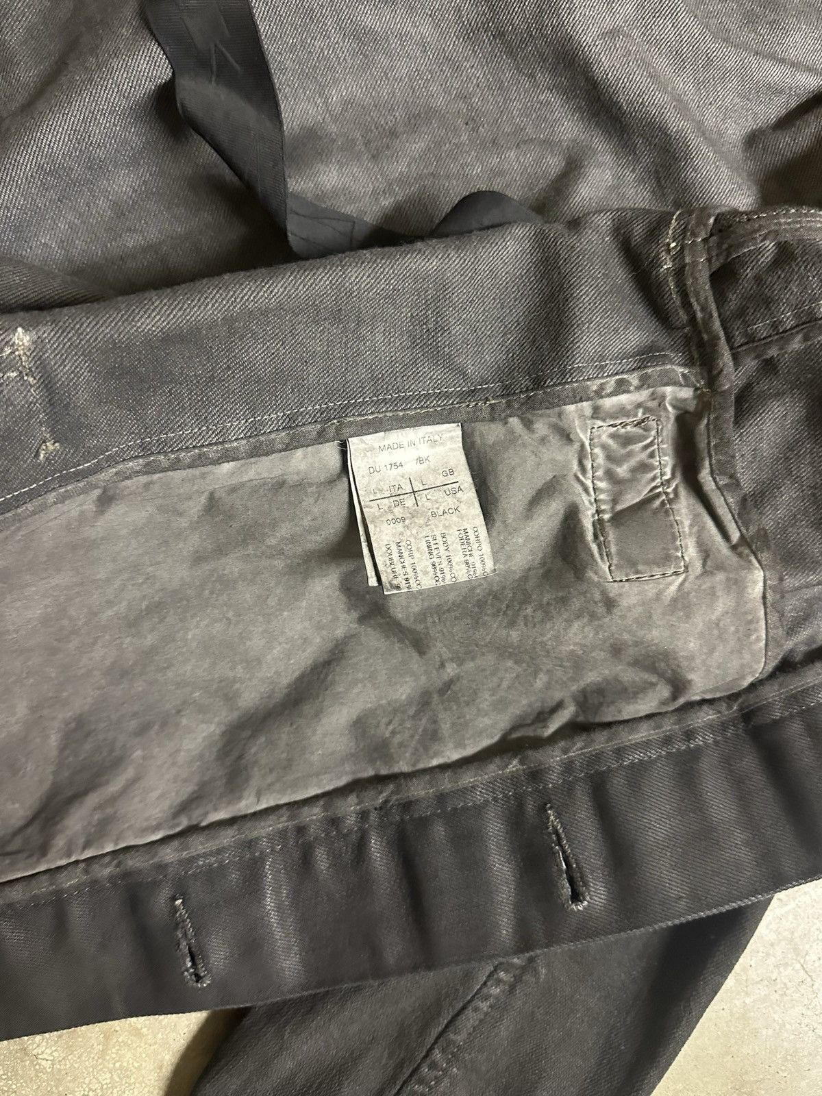 Rick Owens × Rick Owens Drkshdw Rick Owens Black Wax Denim Trucker Jacket Size US L / EU 52-54 / 3 - 6 Thumbnail