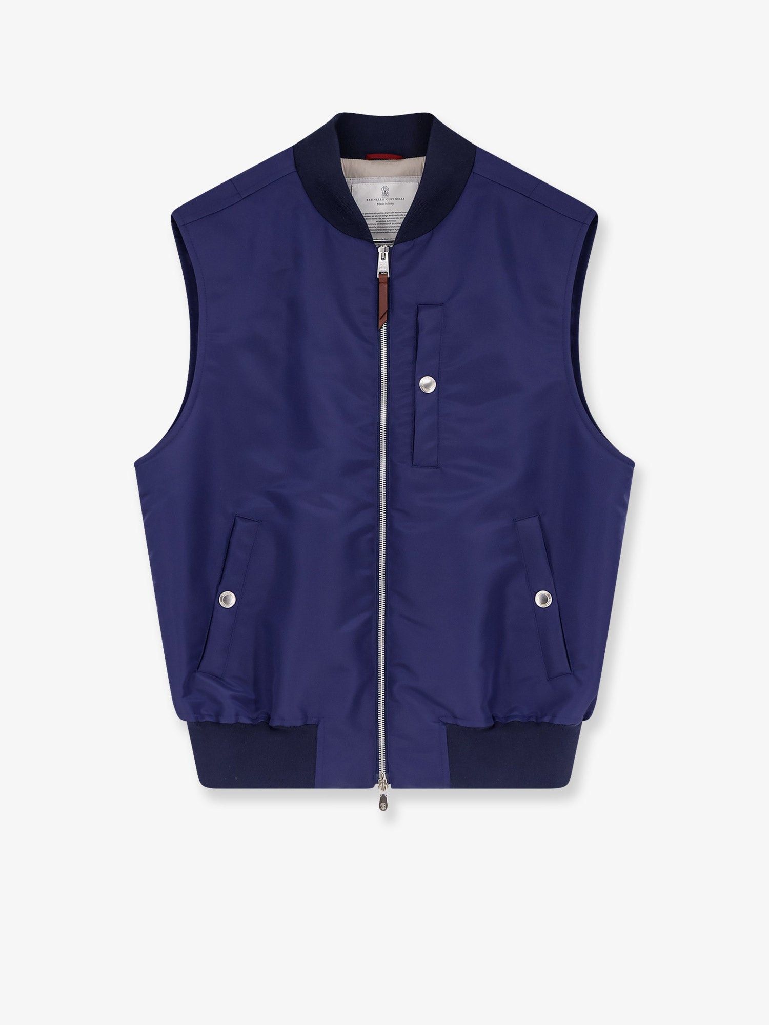 Brunello Cucinelli Water-Repellent Nylon Sleeveless Jacket Size US L / EU 52-54 / 3 - 1 Thumbnail