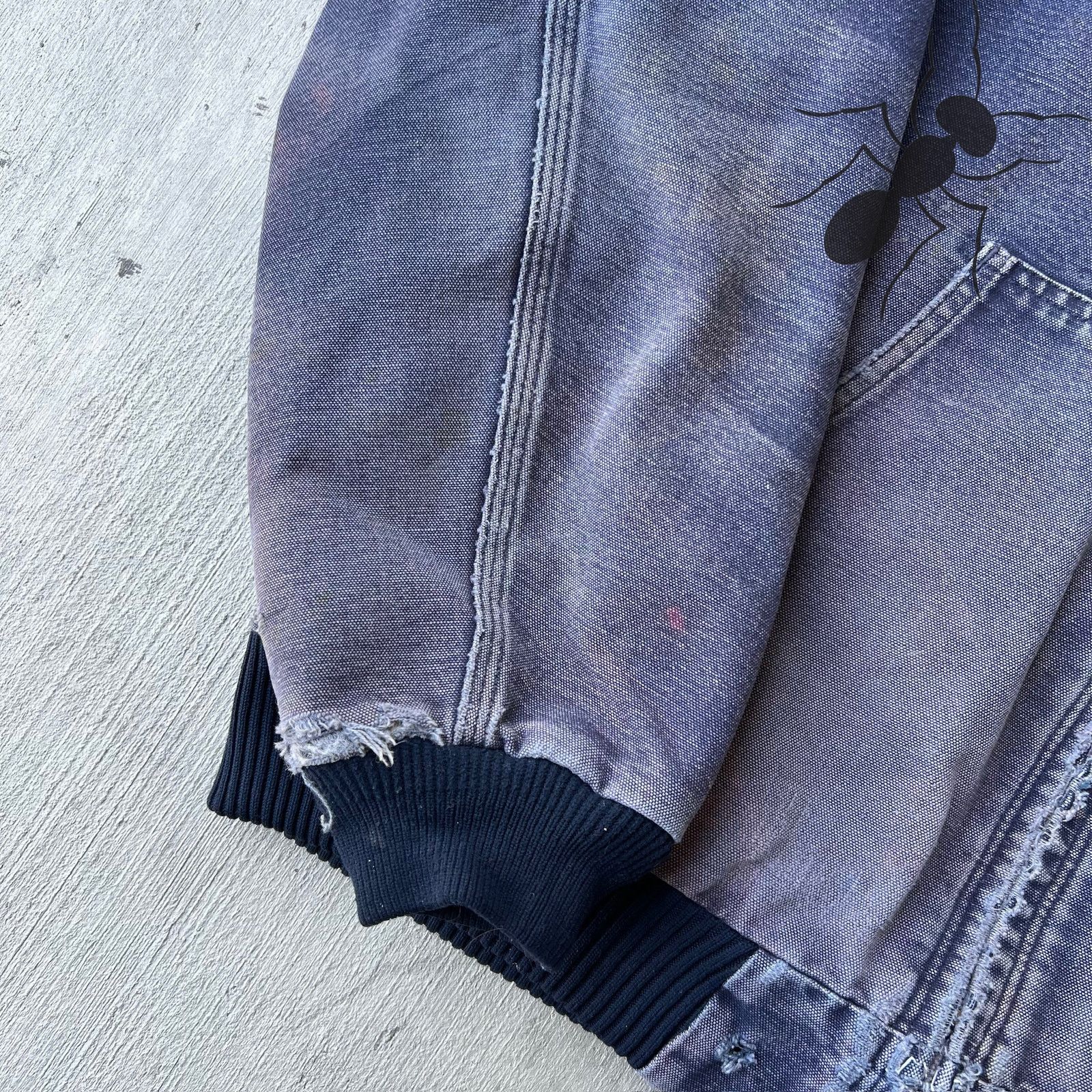 Carhartt × Vintage Carhartt J130 MDT faded blue hooded work wear jacket Size US L / EU 52-54 / 3 - 9 Thumbnail