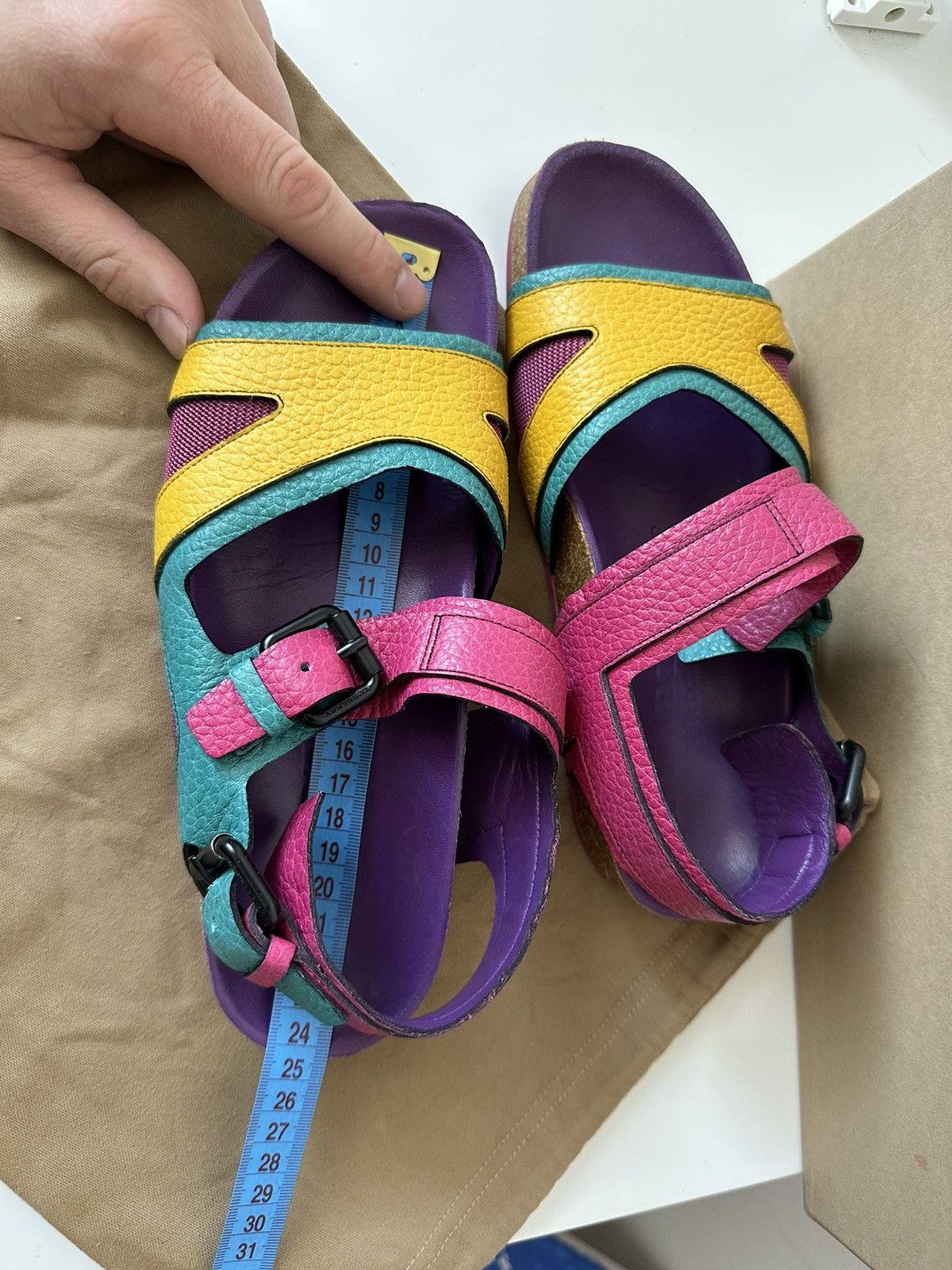 Burberry Burberry multicolour leather sandals Size US 7 / IT 37 - 10 Thumbnail