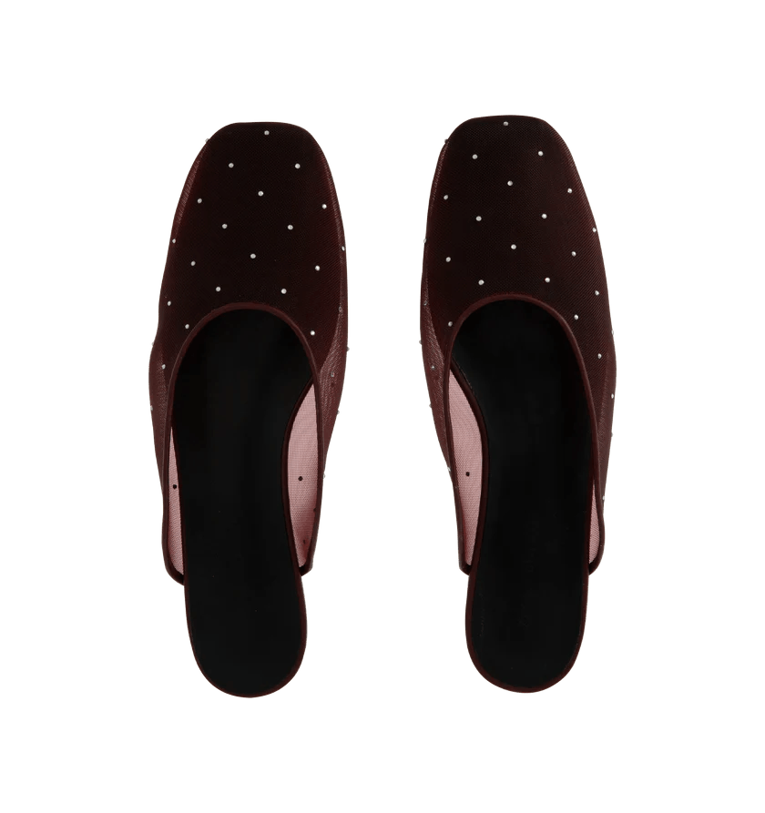 Magda Butrym o1h1sh11225 Mesh Flat Mule in Brown/Black Size US 6 / IT 36 - 3 Thumbnail