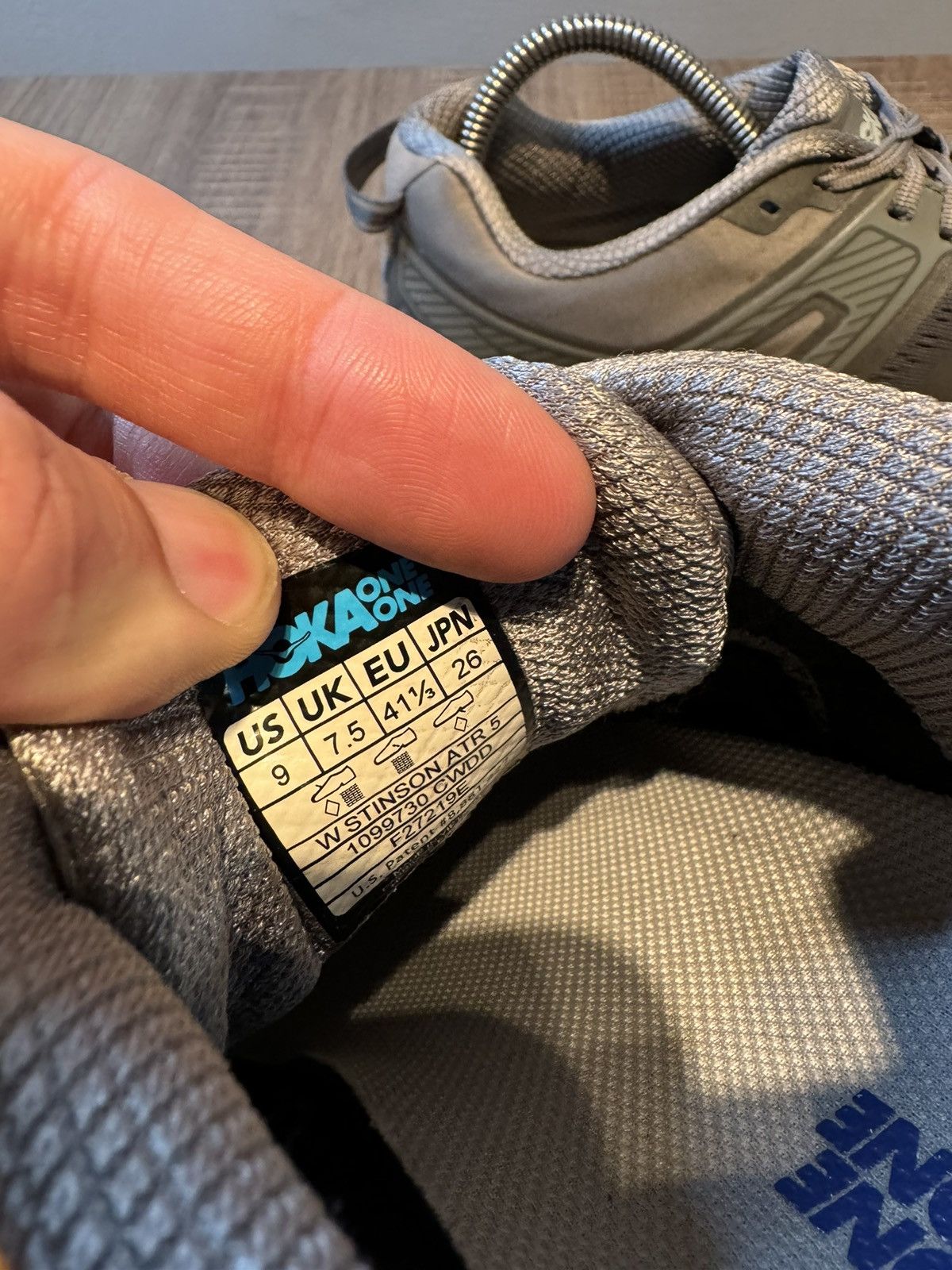 Hoka Hoka One One Womens Stinson ATR 5 1099730 CWDD Gray Sz 9 Size US 9 / IT 39 - 9 Thumbnail