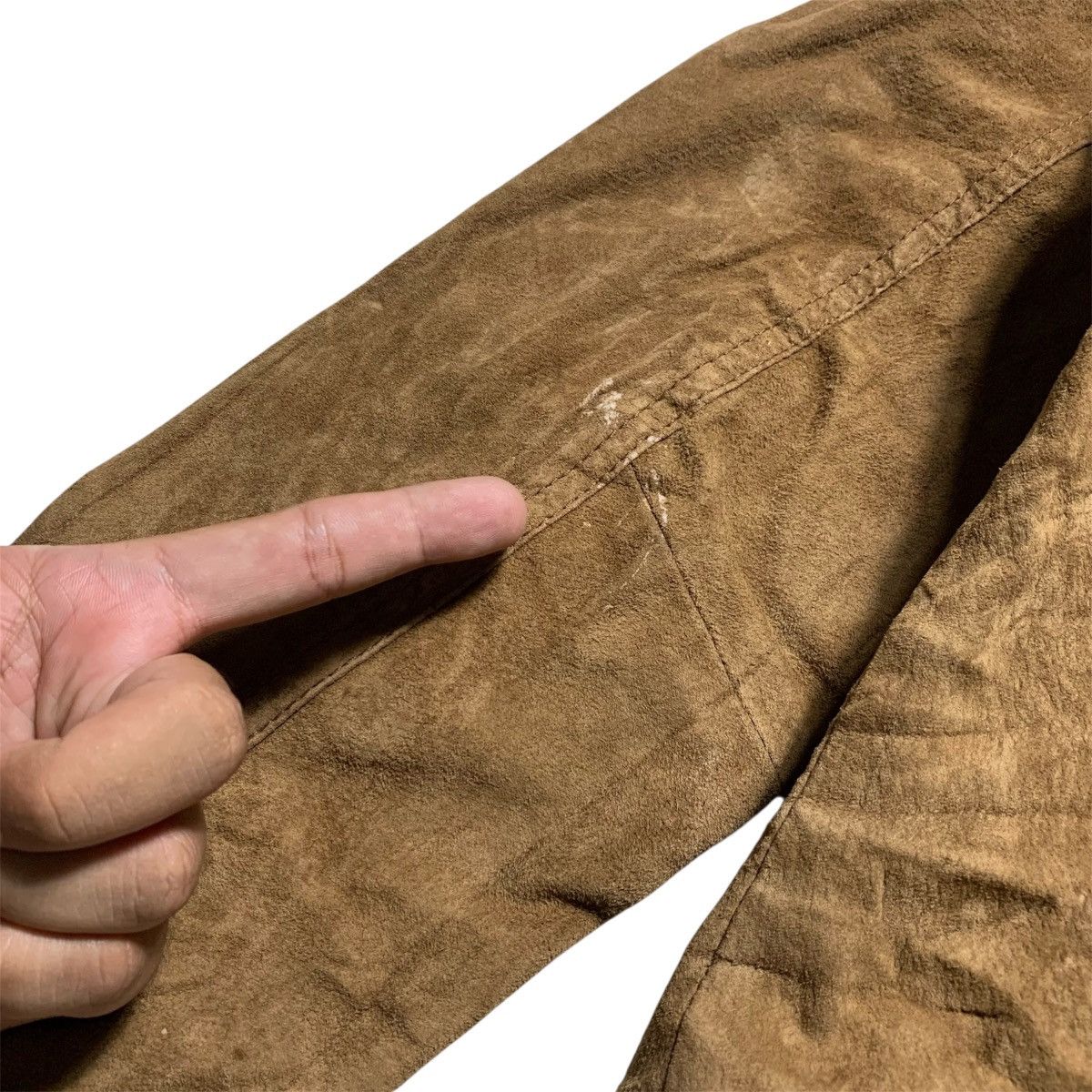 Mango 2000s Mango Real Suede Leather Jacket Classy Style Brown Size L / US 10 / IT 46 - 17 Thumbnail