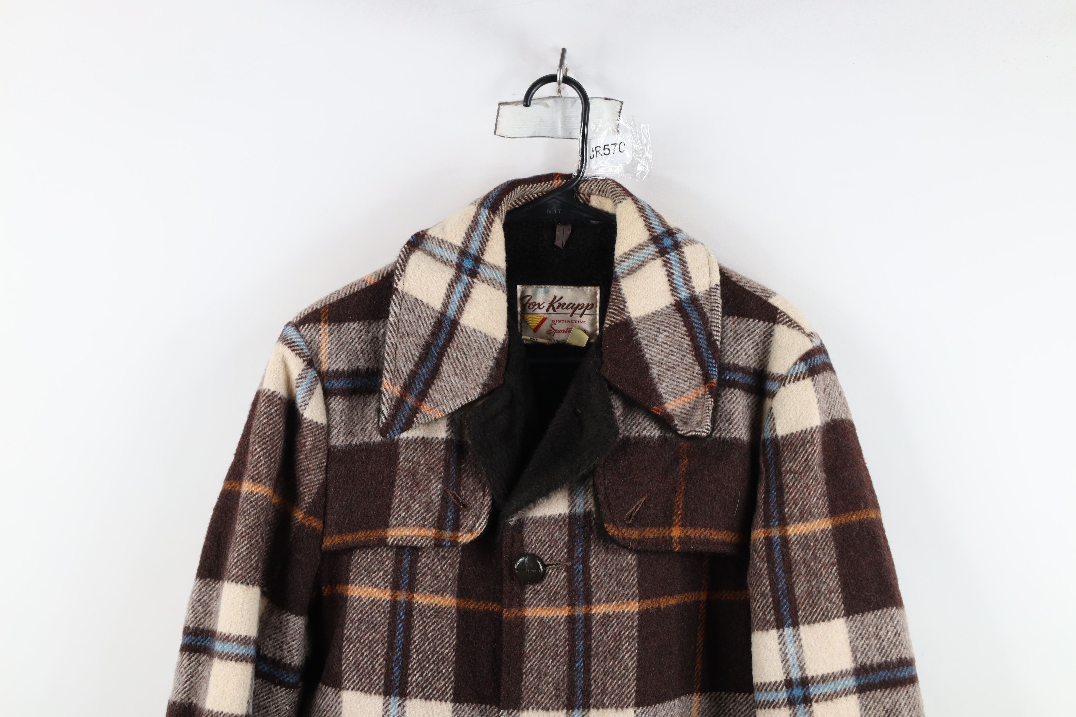 Vintage Vintage 60s 70s Streetwear Wool Button Jacket Plaid USA Size US L / EU 52-54 / 3 - 2 Thumbnail