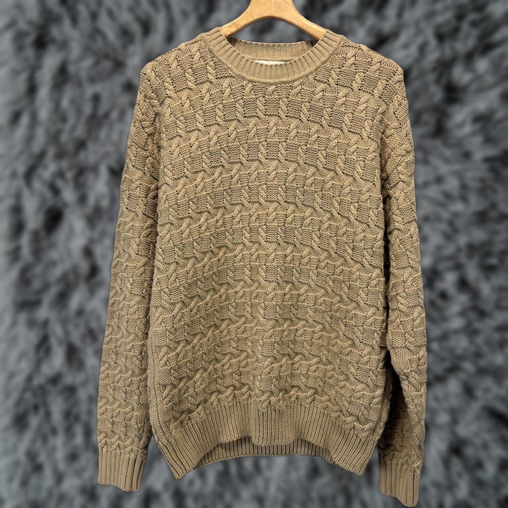 Abercrombie & Fitch Vintage Abercrombie & Fitch Cableknit Chunky Sweater Sz Large Basket Weave Men’s Vtg Size US L / EU 52-54 / 3 - 1 Thumbnail