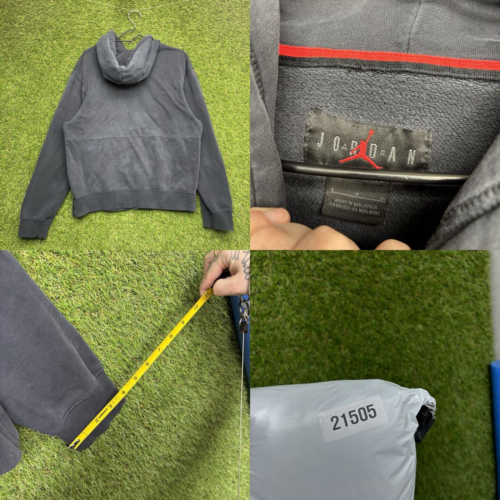 Jordan Brand Jordan Hoodie Men Small Black Pullover Casual Drawstring Fleece Logo Hooded Sweatshirt Size US S / EU 44-46 / 1 - 8 Thumbnail