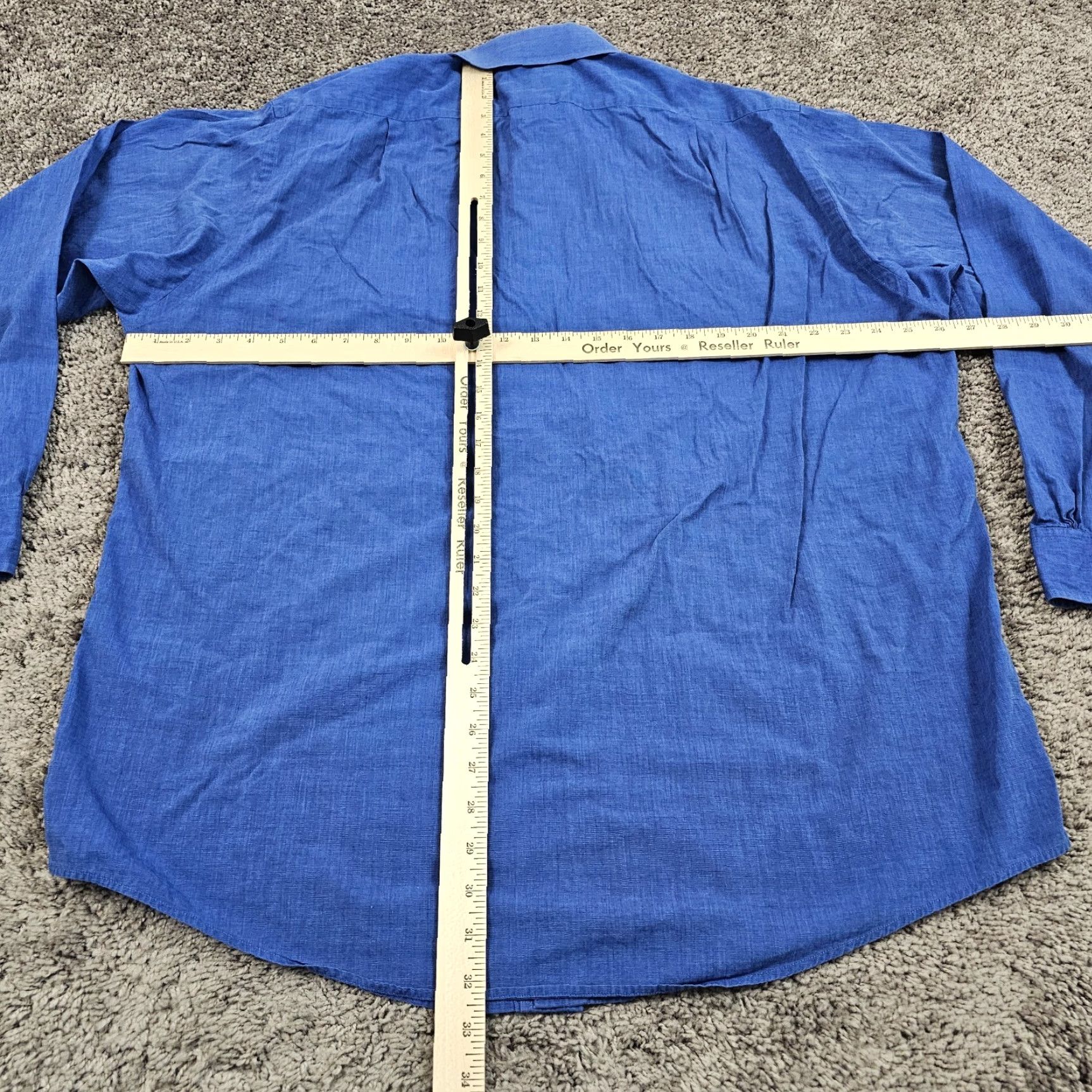 Brooks Brothers VINTAGE Brooks Brothers Button-Up Shirt Mens XL Blue Long Sleeve 100% Cotton Solid Pocket Size US XL / EU 56 / 4 - 6 Thumbnail
