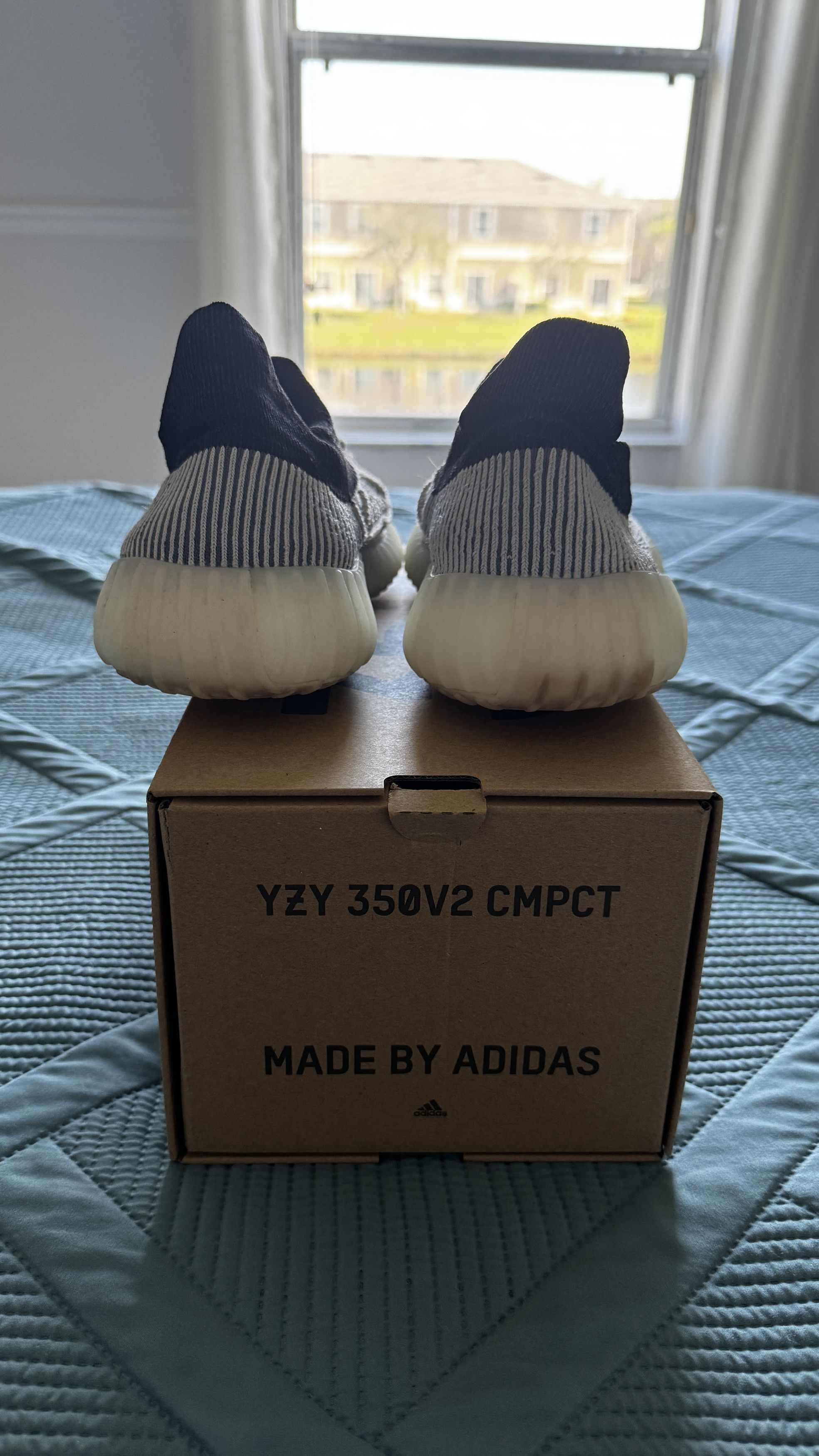 Yeezy Adidas Yeezy 350 V2 CMPCT Slate Panda Size US 9.5 / EU 42-43 - 5 Thumbnail