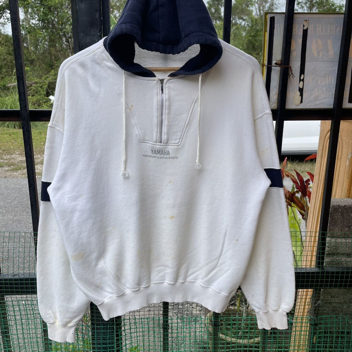 Yamaha 🔥🇯🇵80s Yamaha Team Big Spellout Half Zipper Pullover Hoodie Size US M / EU 48-50 / 2 - 5 Thumbnail