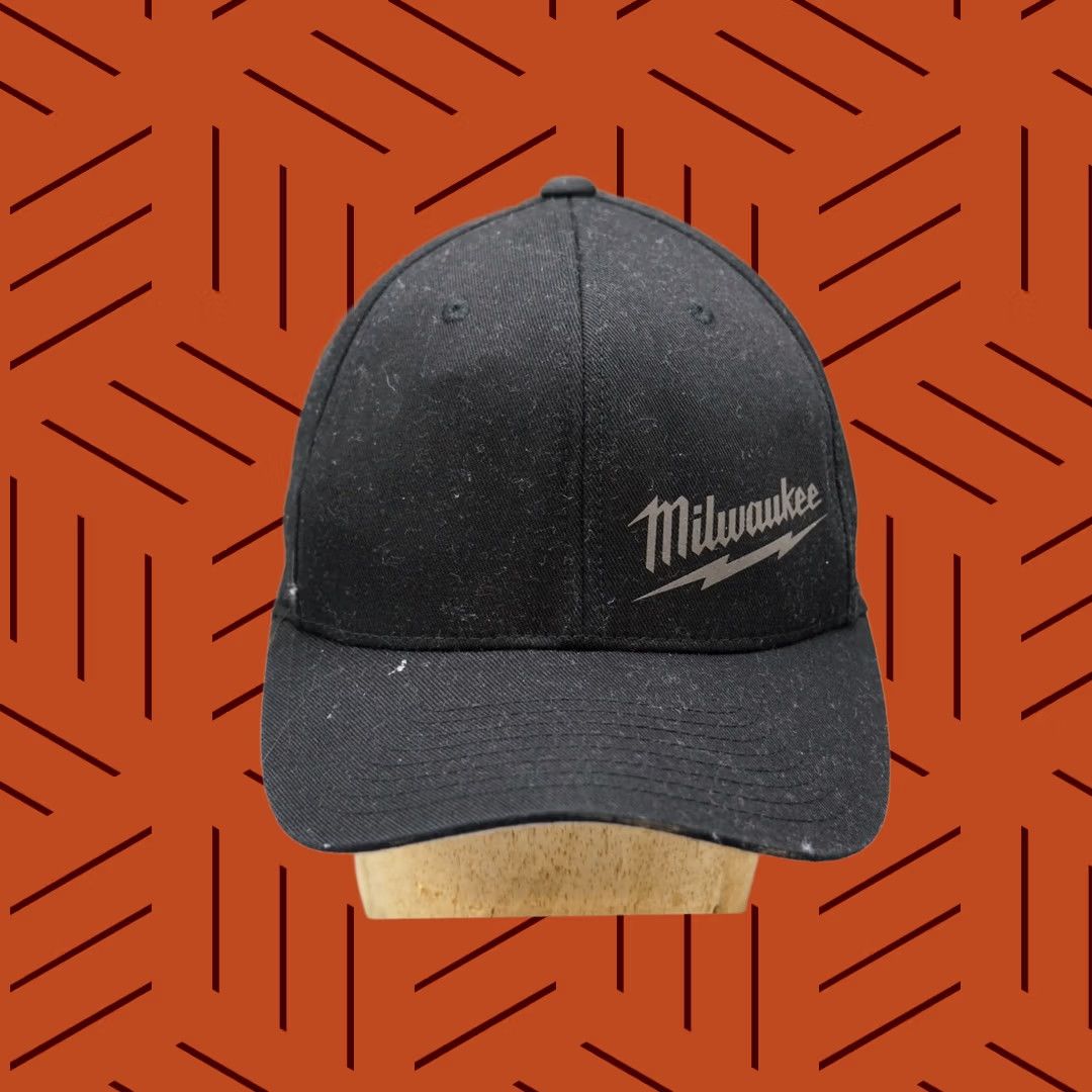 Vintage VINTAGE Milwaukee Tool Hat Black Flexfit Yupoong Fitted Baseball Cap Mens Size S-M Size ONE SIZE - 1 Thumbnail