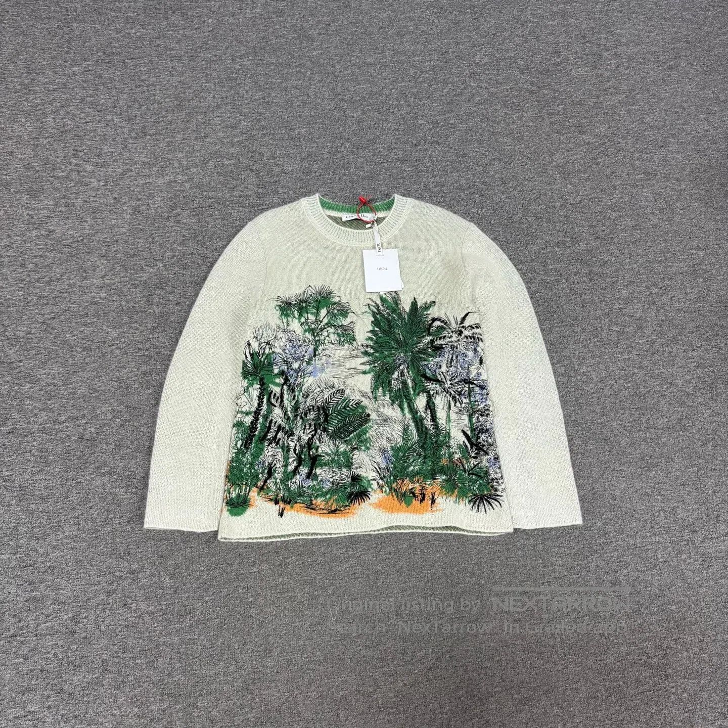 Dior Dior Tropical plant coconut-themed jacquard round-neck kni Size S / US 4 / IT 40 - 1 Thumbnail