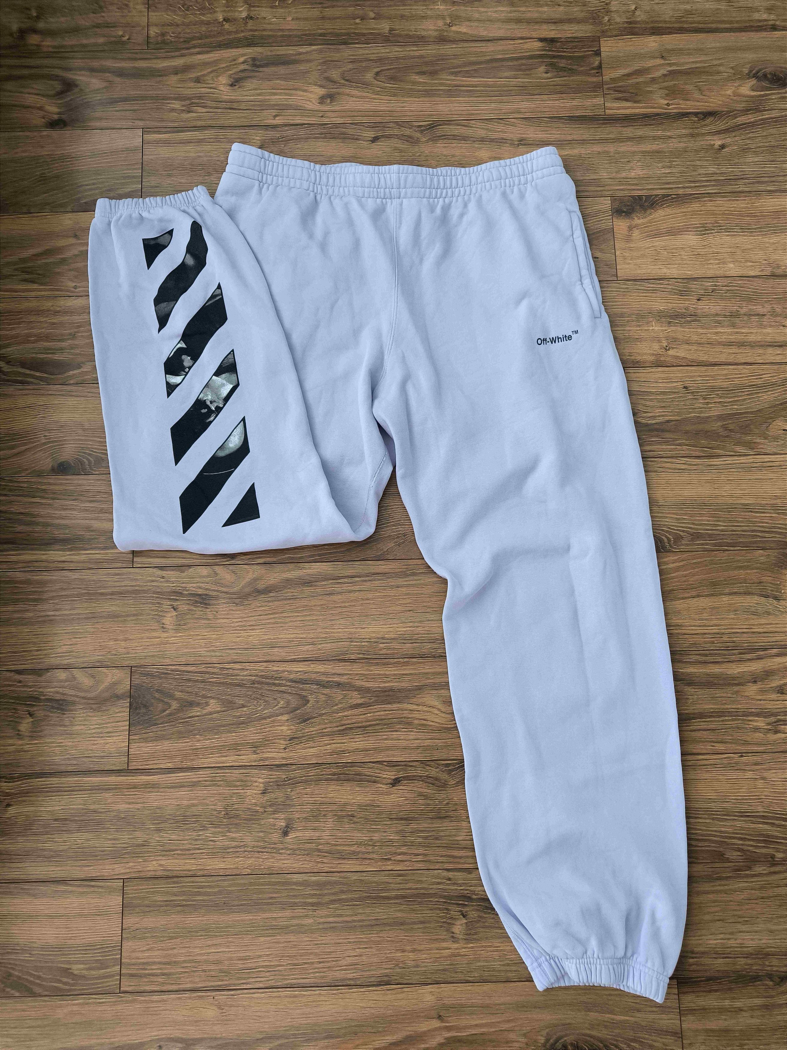 image of Off White Off-White Caravaggio Sweatpants, Xl, Very Good Condition in Blue, Men's (Size 36)