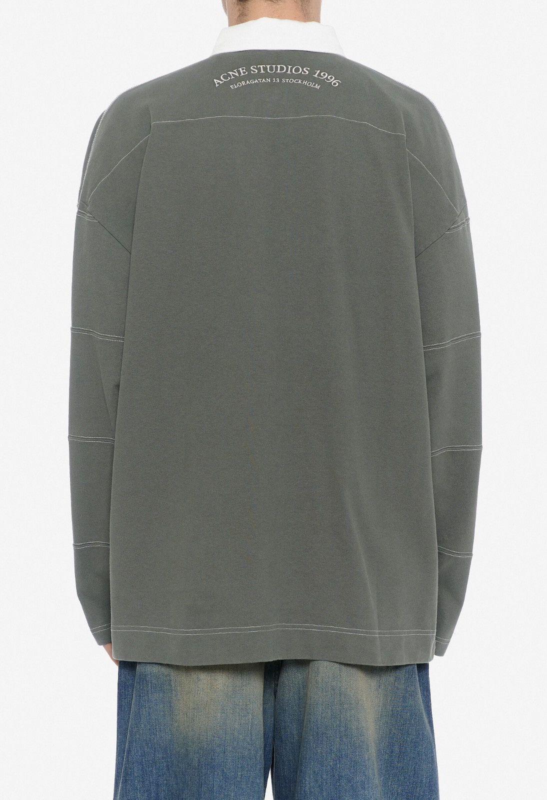 Acne Studios Last Acne Studios Green Logo Polo With A Collar Size US XL / EU 56 / 4 - 2 Thumbnail