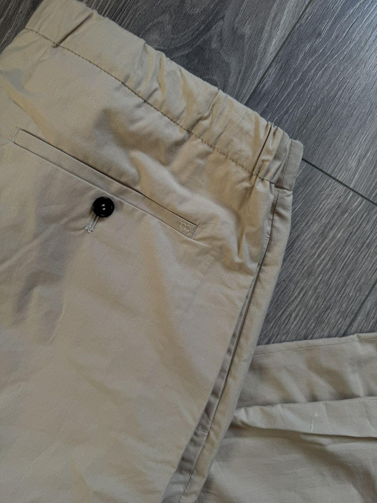 Other ED Unlined Cotton Drawstring Trousers Beige Size US 34 / EU 50 - 6 Thumbnail