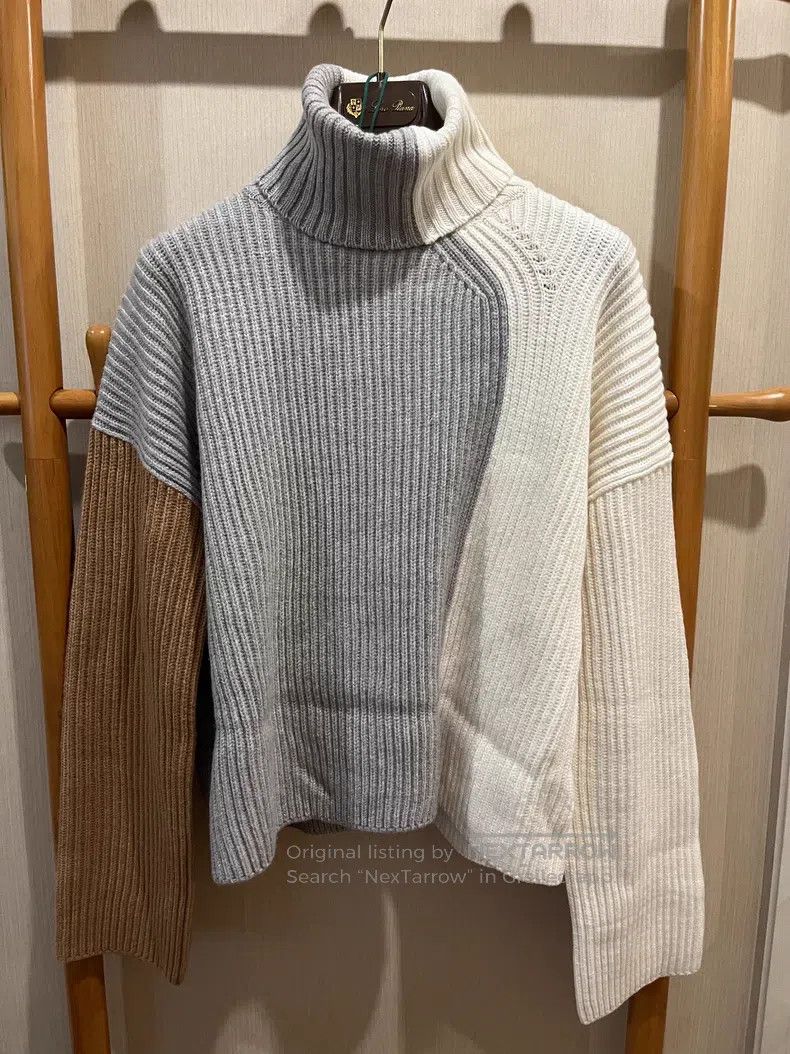 Loro Piana Loro Piana Color Block Irregular Cashmere Sweater Size XS / US 0-2 / IT 36-38 - 2 Thumbnail