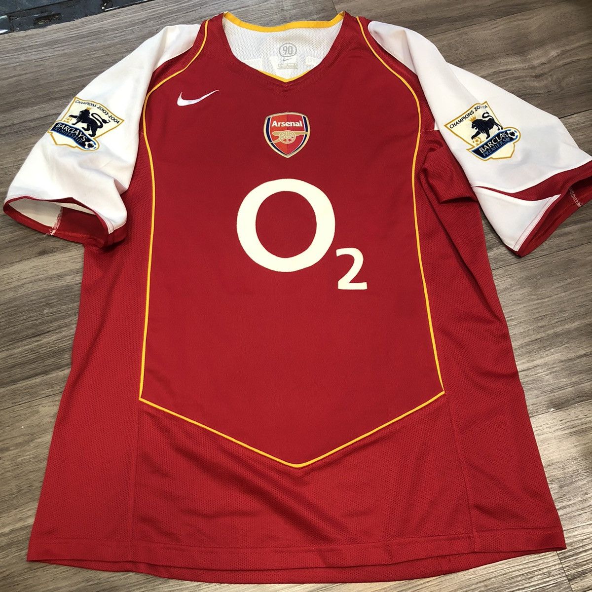 image of Bloke x Nike Arsenal 04/05 Home Shirt 9 Reyes in Red, Men's (Size Large)