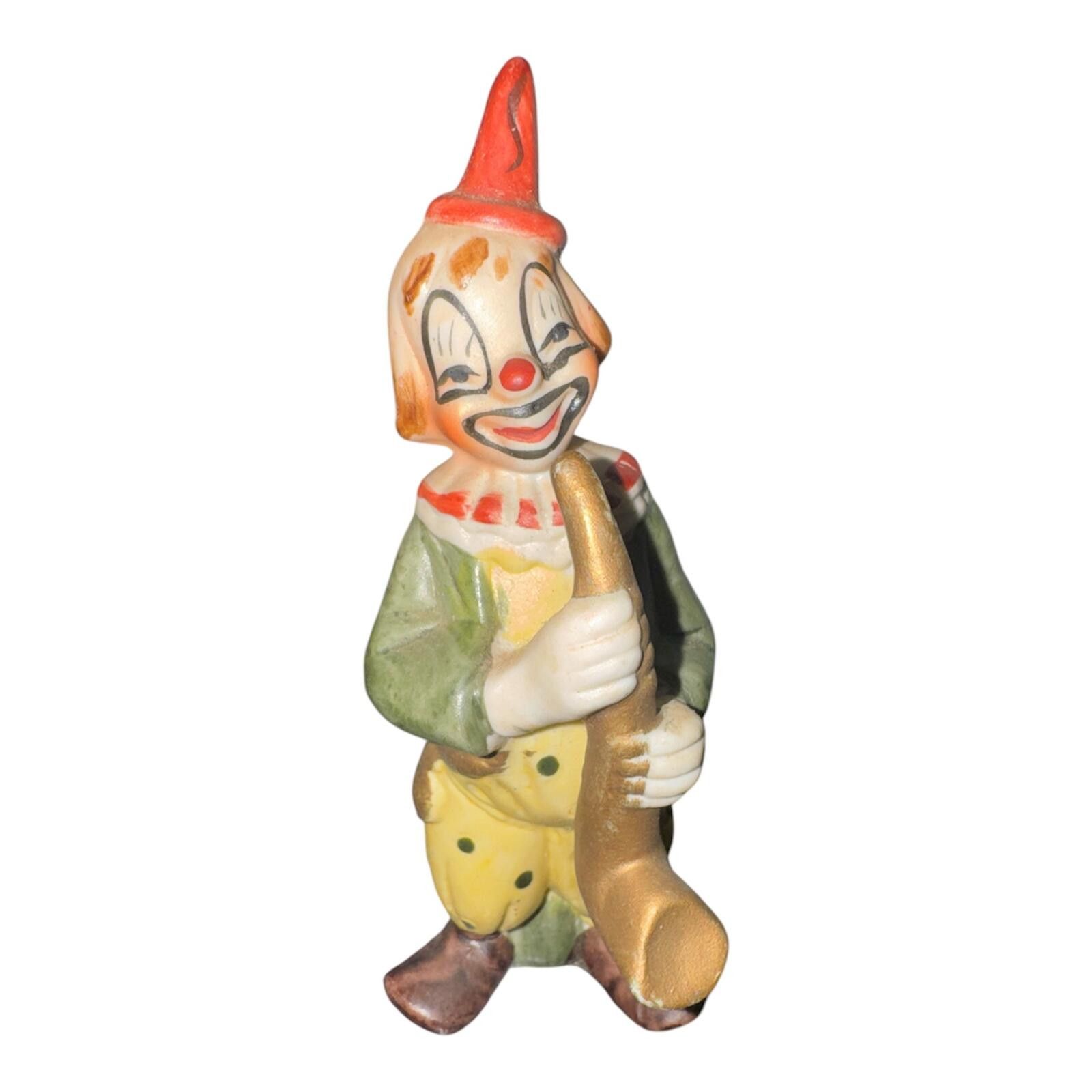 Unknown London Vintage Bisque Porcelain Clown Figurines Set of five 5.5" Size ONE SIZE - 5 Thumbnail