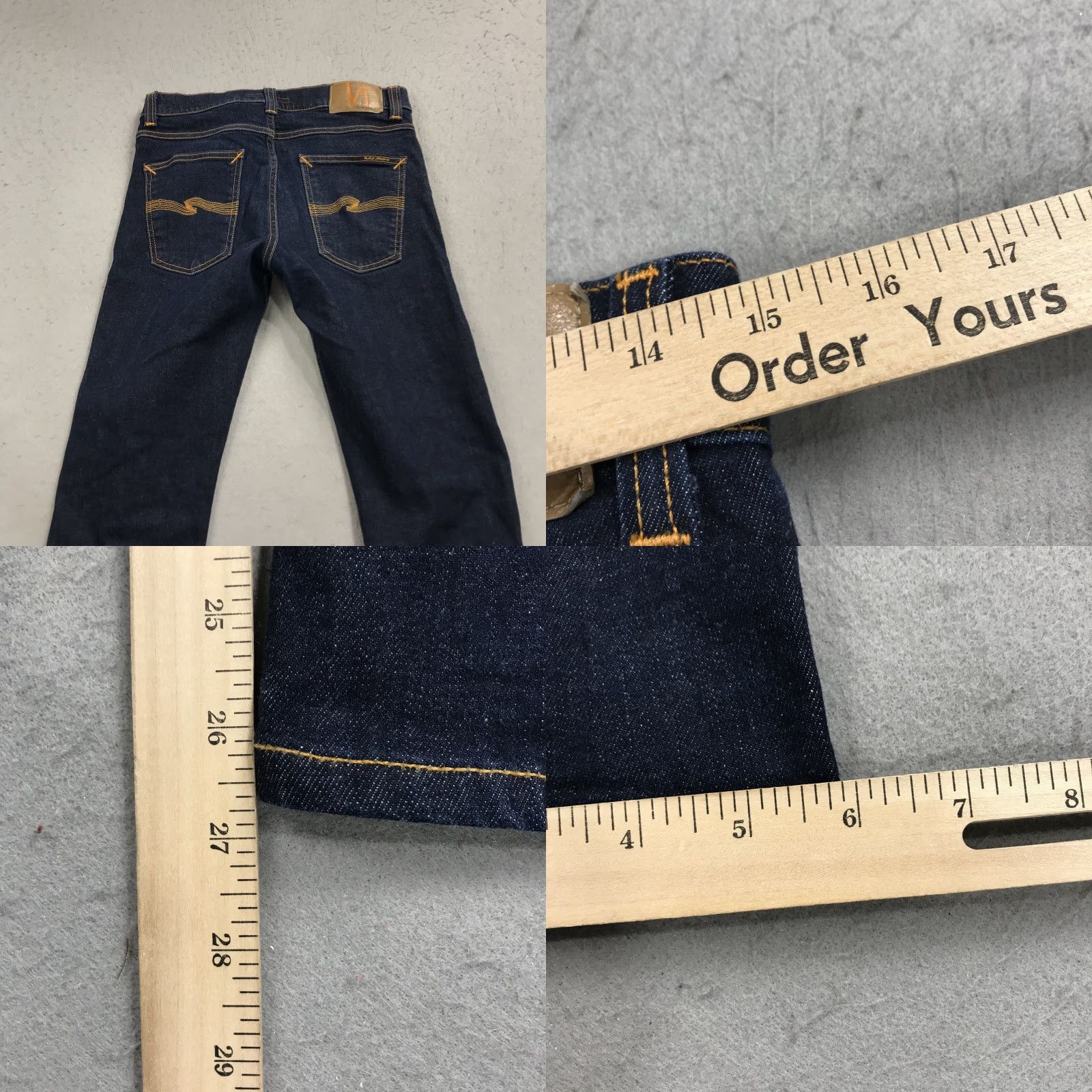 Nudie Jeans Nudie Jeans Slim Denim Jeans 30x28 Blue Cotton Blend Lean Dean Mens Slim 30 Regular Men City Skinny 90s Theme Size US 30 / EU 46 - 8 Thumbnail