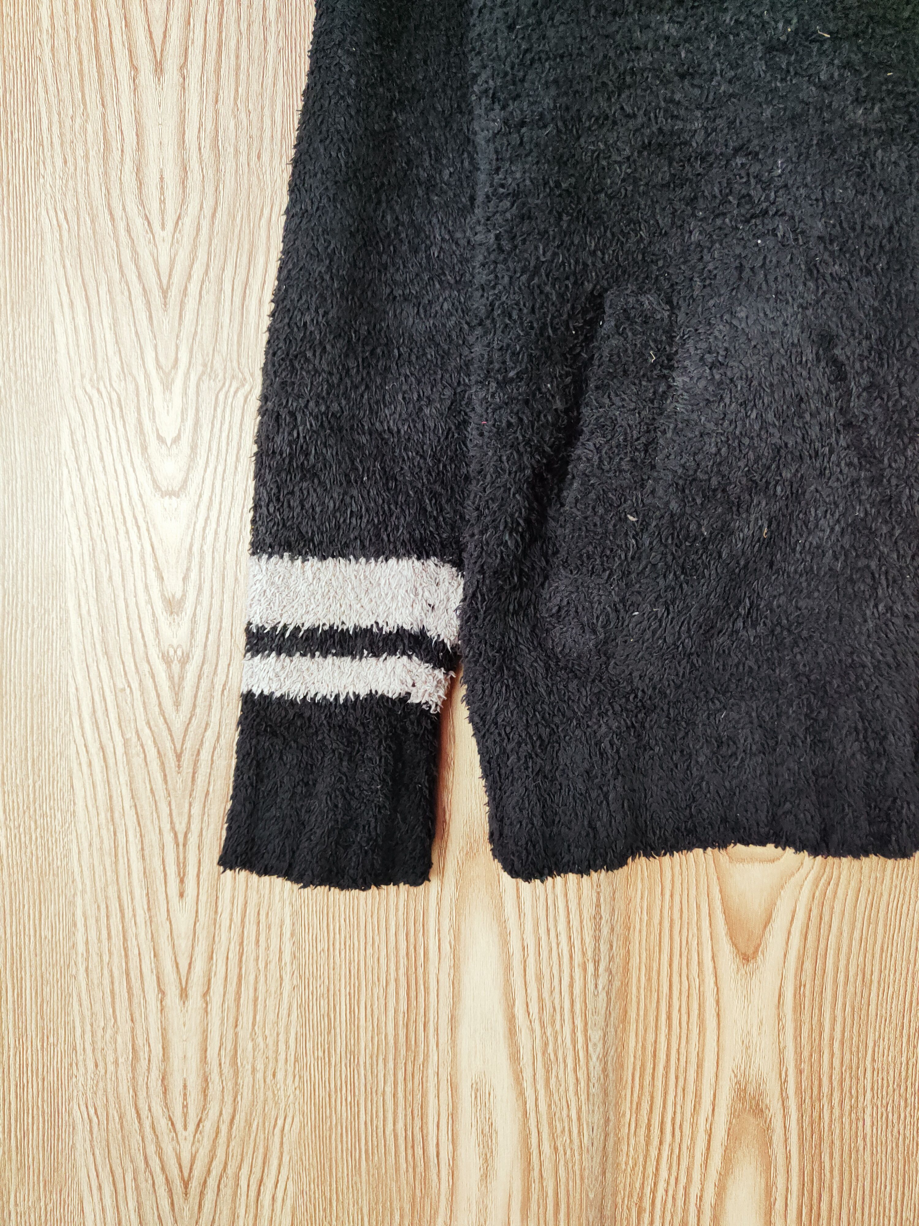 Japanese Brand Bayflow slow rise Black fleece Knitwear Cardigan #W263 Size M / US 6-8 / IT 42-44 - 5 Thumbnail