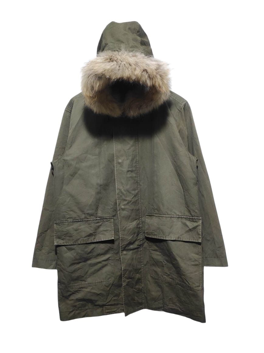 Margaret Howell Fur Hoodie Parka Jacket LGB style