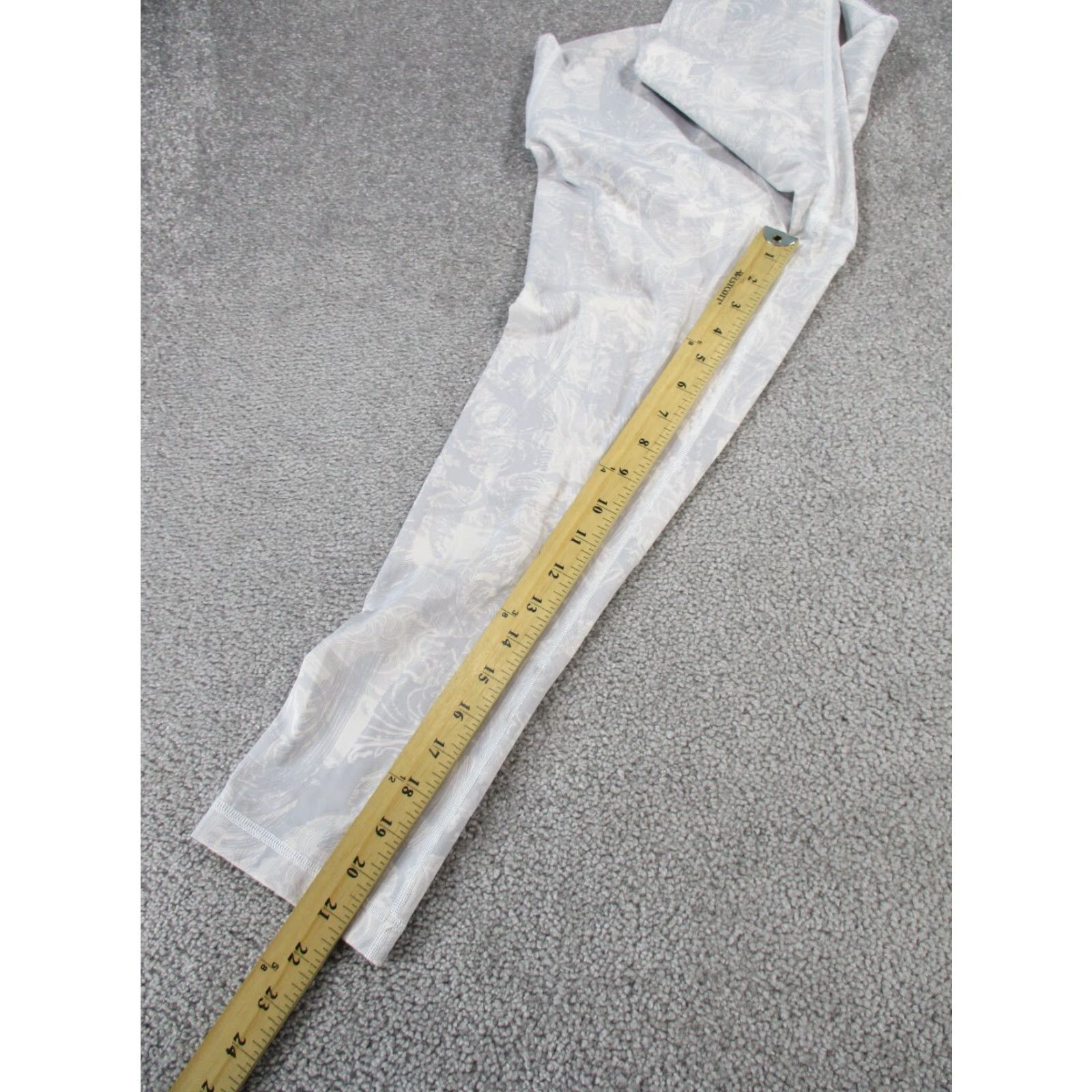 Lululemon Lululemon Leggings Wunder Under Crop HR Eternal Wave White Gray Womens 6 Size 28" / US 6 / IT 42 - 3 Thumbnail