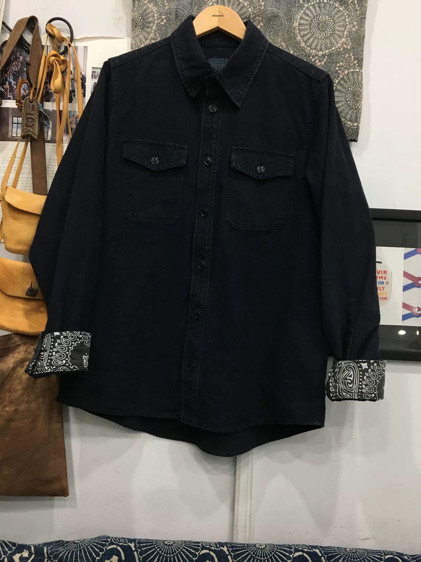 Visvim visvim black elk flannel shirt bandana Size US S / EU 44-46 / 1 - 1 Thumbnail