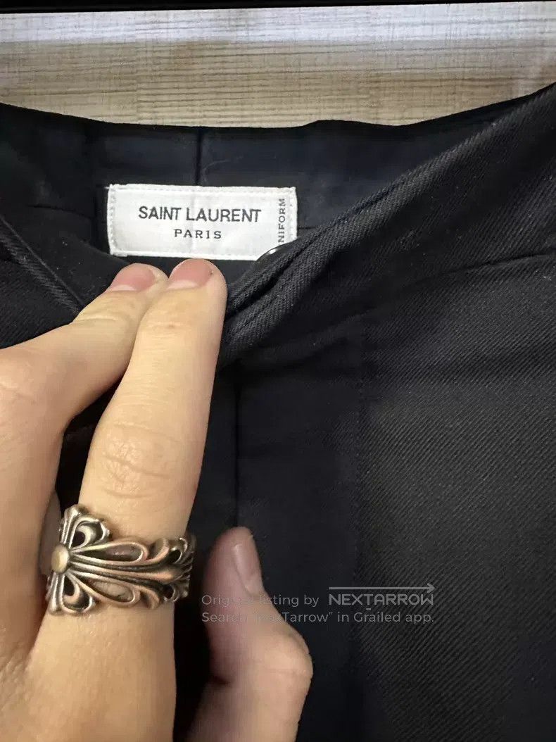 Saint Laurent Paris Saint Laurent Paris Black Basic Slim-Fit Trousers i Size US 28 / EU 44 - 2 Thumbnail
