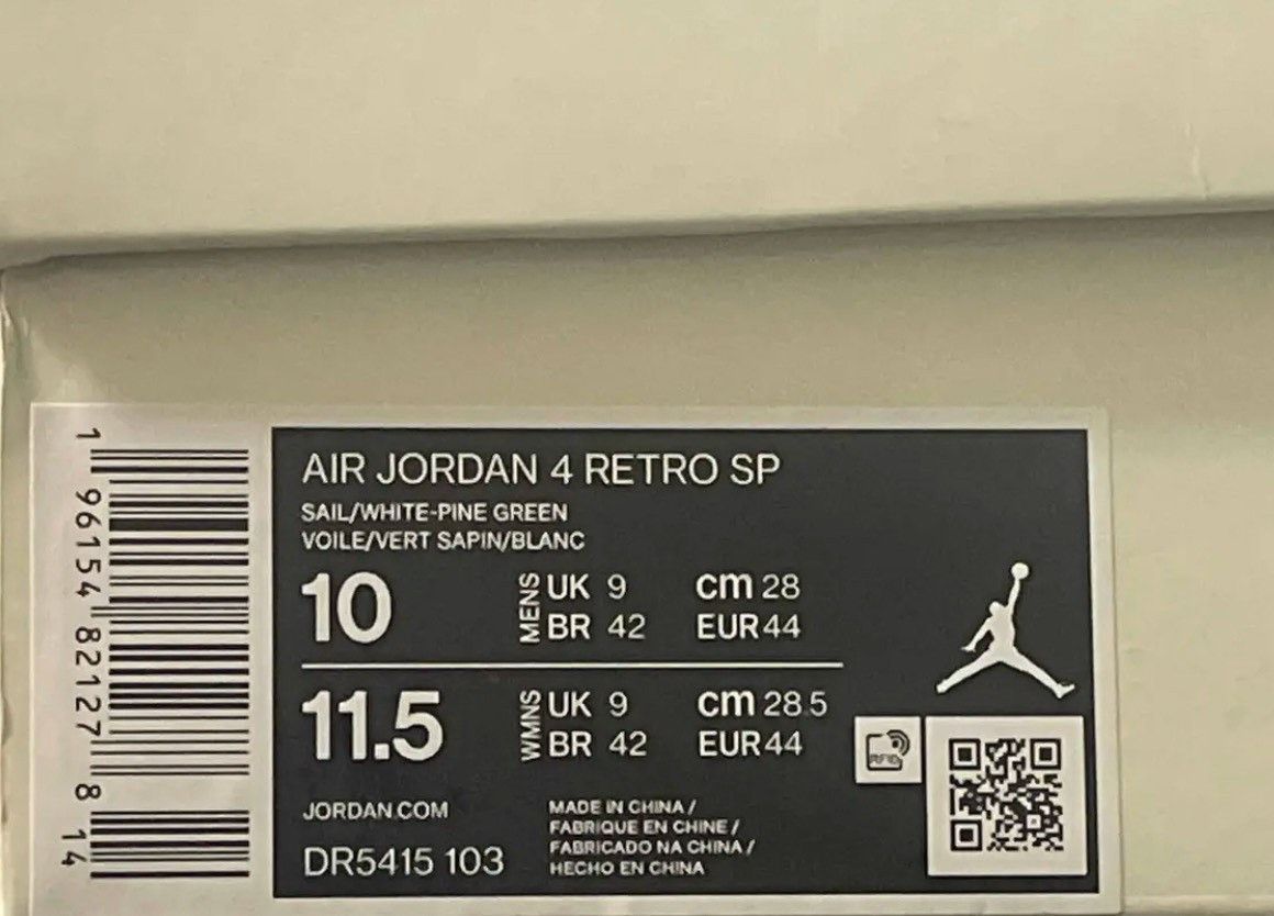 Jordan Brand Air Jordan 4 Retro x Nike SB "Pine Green" Size US 10 / EU 43 - 7 Thumbnail