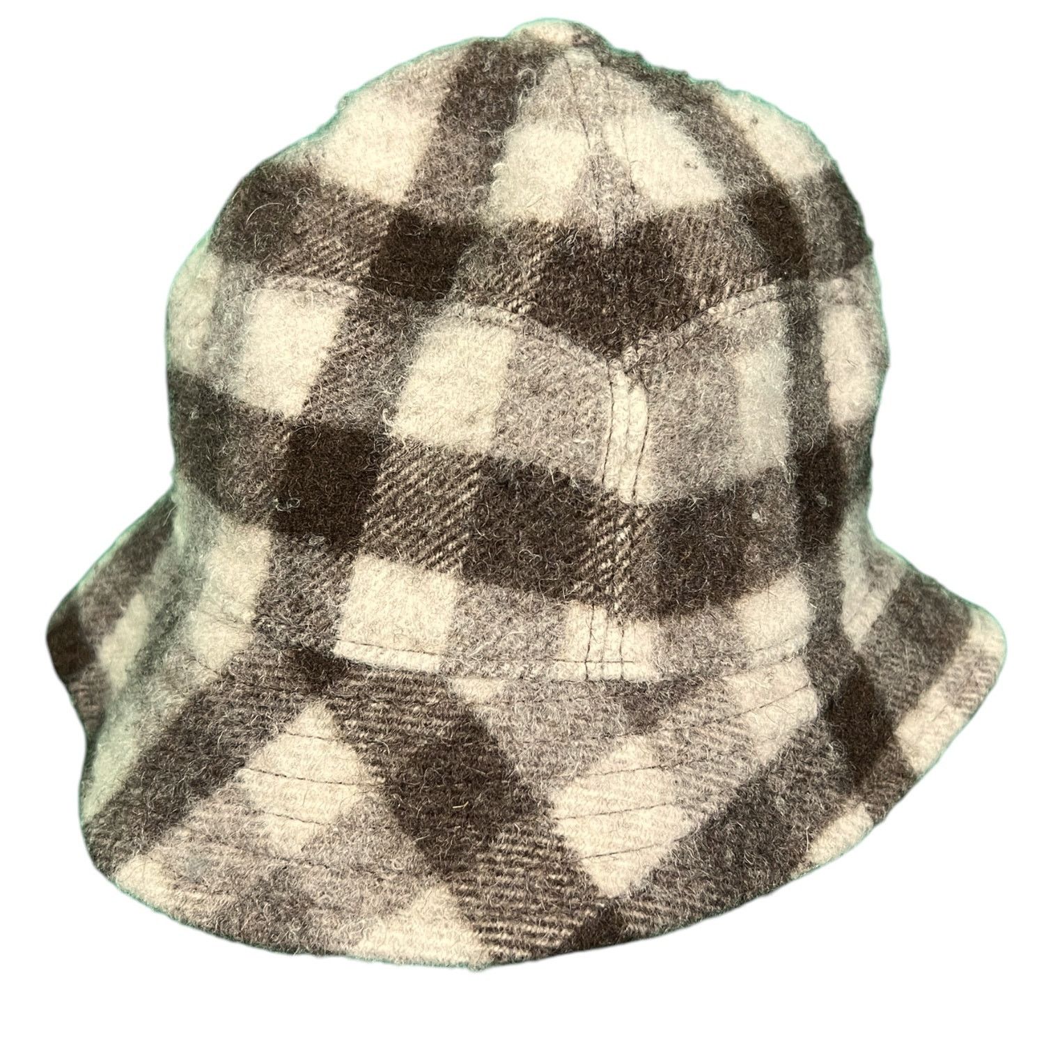 Gucci Gucci Orgasmique Brown White Wool Plaid Bucket Hat NWT Size ONE SIZE - 8 Thumbnail