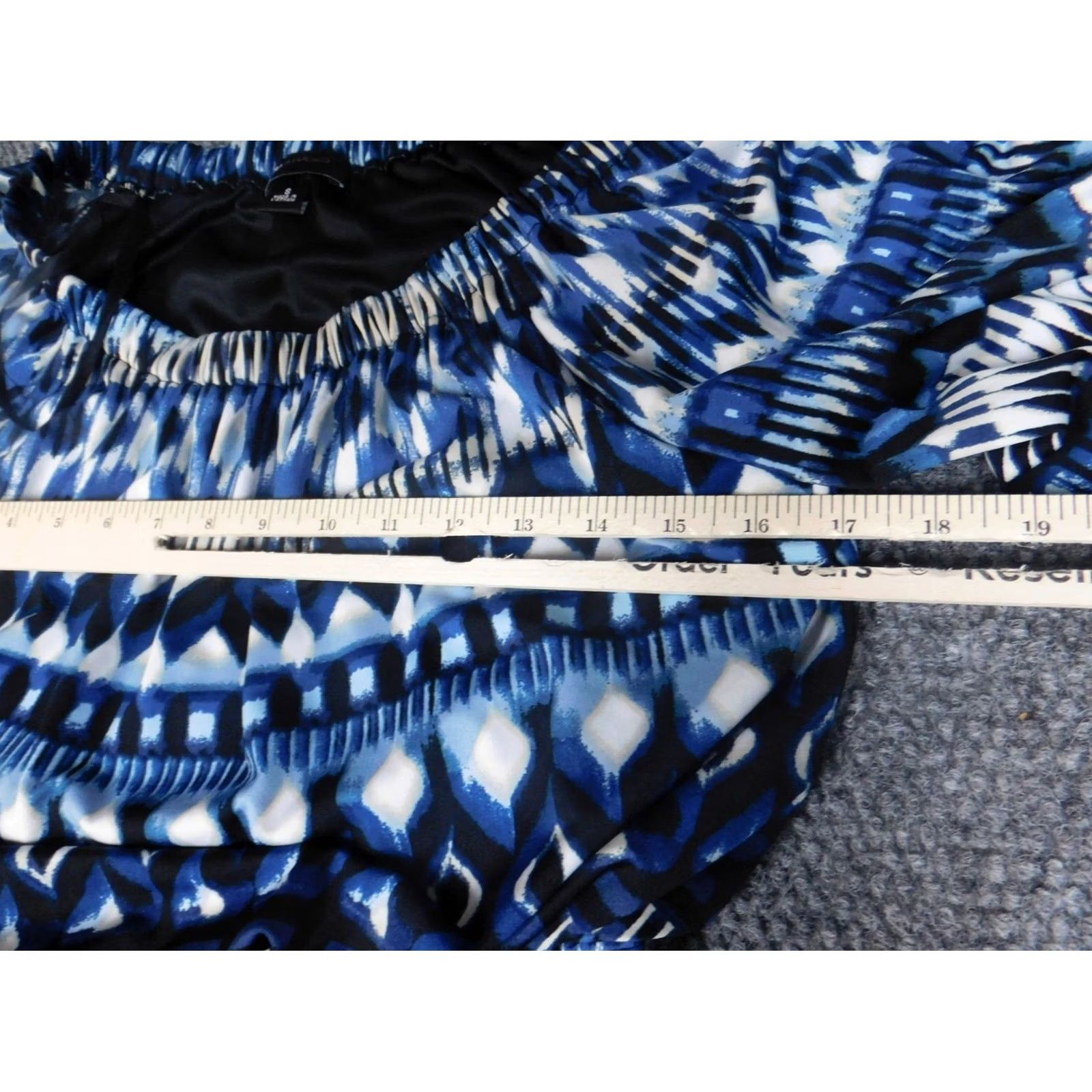 Vintage AB Studio Dress Womens Small Pullover A-Line Long Sleeve Knit Blue Knee Length Raglan Pattern Striped rayon Polyester Stretch Size S / US 4 / IT 40 - 5 Thumbnail