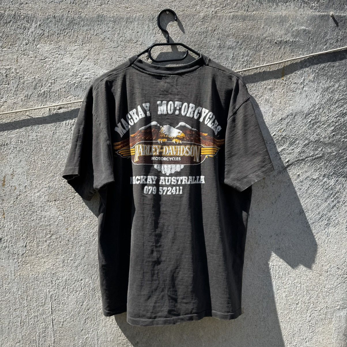 Harley Davidson Vintage 80s Harley Davidson Harley’s Whiskey T-Shirt Washed Size US M / EU 48-50 / 2 - 2 Thumbnail