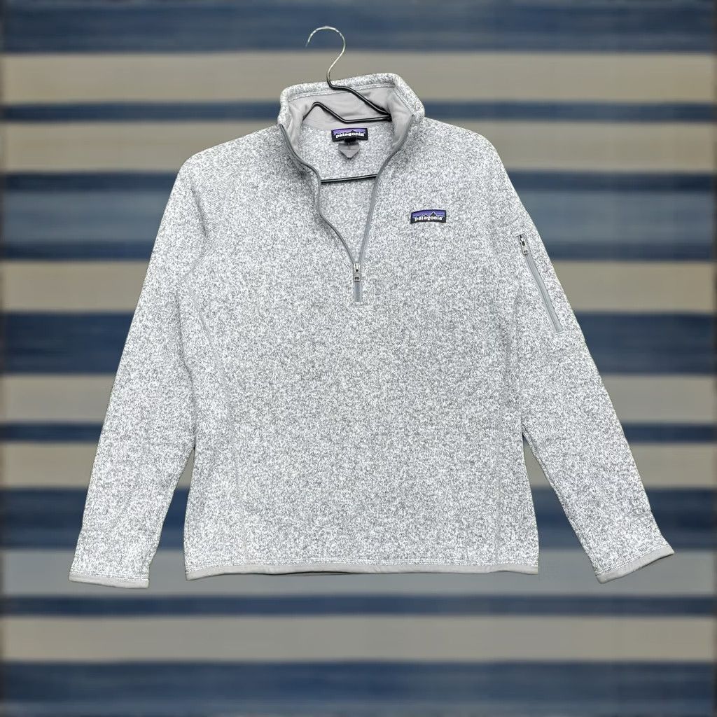 Patagonia Patagonia Sweater Womens Small Heather Gray 1/4 Zip Fleece Pullover 0130 Size S / US 4 / IT 40 - 1 Thumbnail